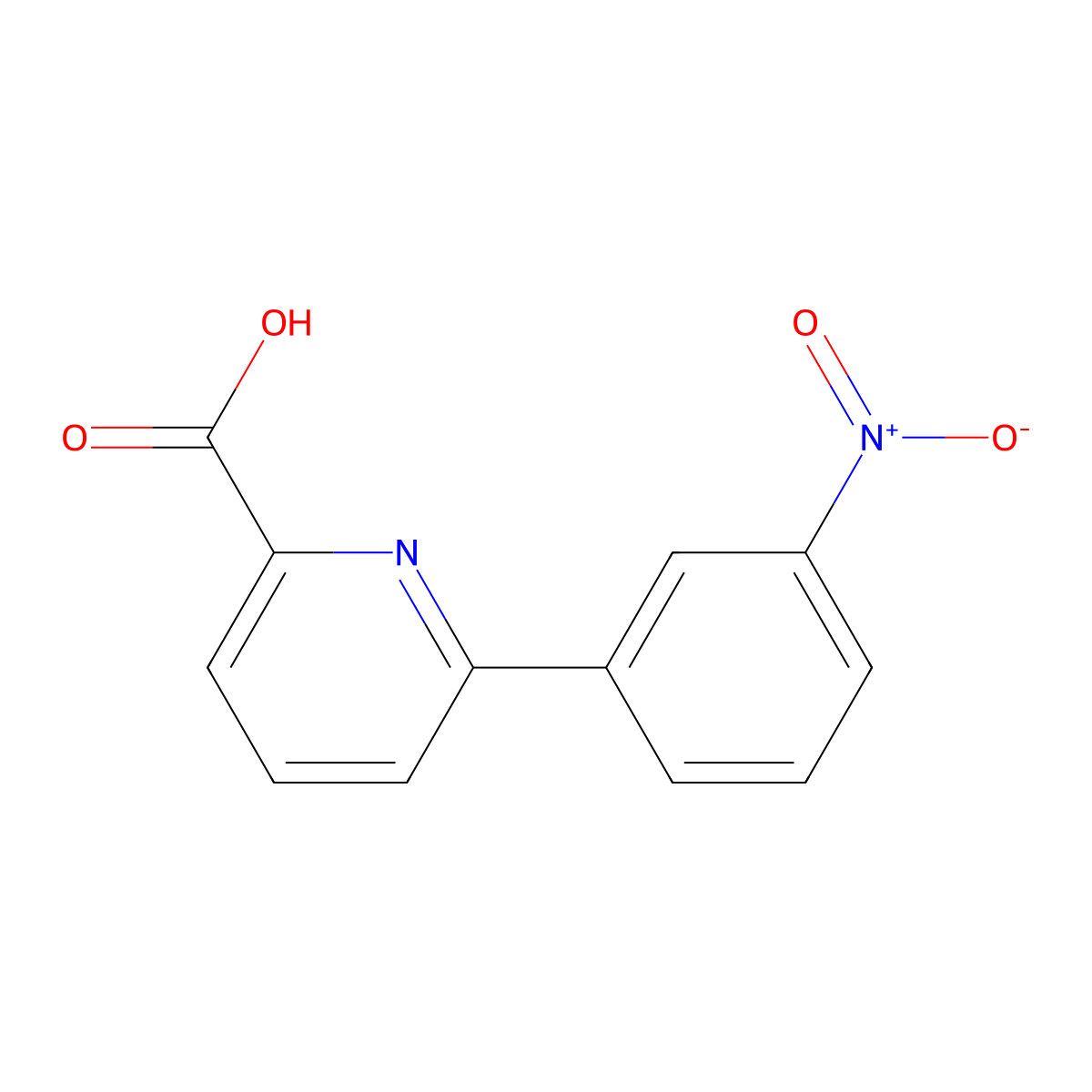 6-(3-Nitrophenyl)picolinic acid molecular structure, CAS 80021-34-7