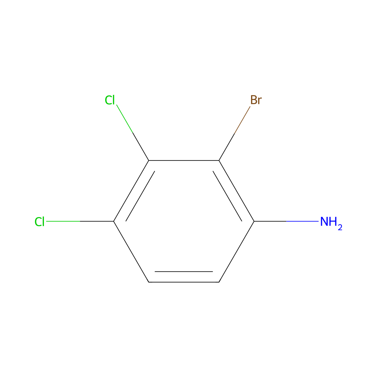 2-Bromo-3,4-dichloroaniline molecular structure, CAS 80026-09-1