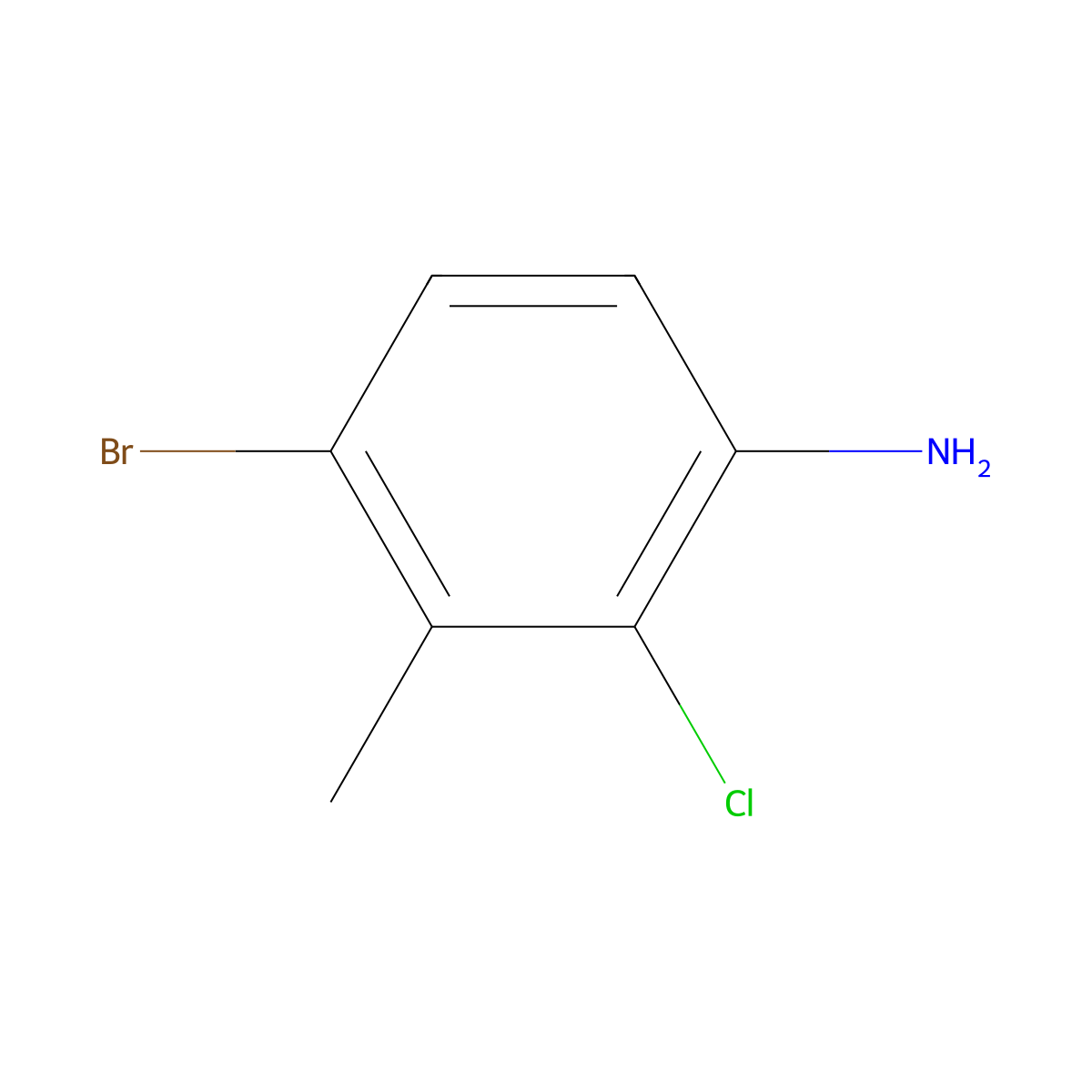 4-Bromo-2-chloro-3-methylaniline molecular structure, CAS 80026-13-7