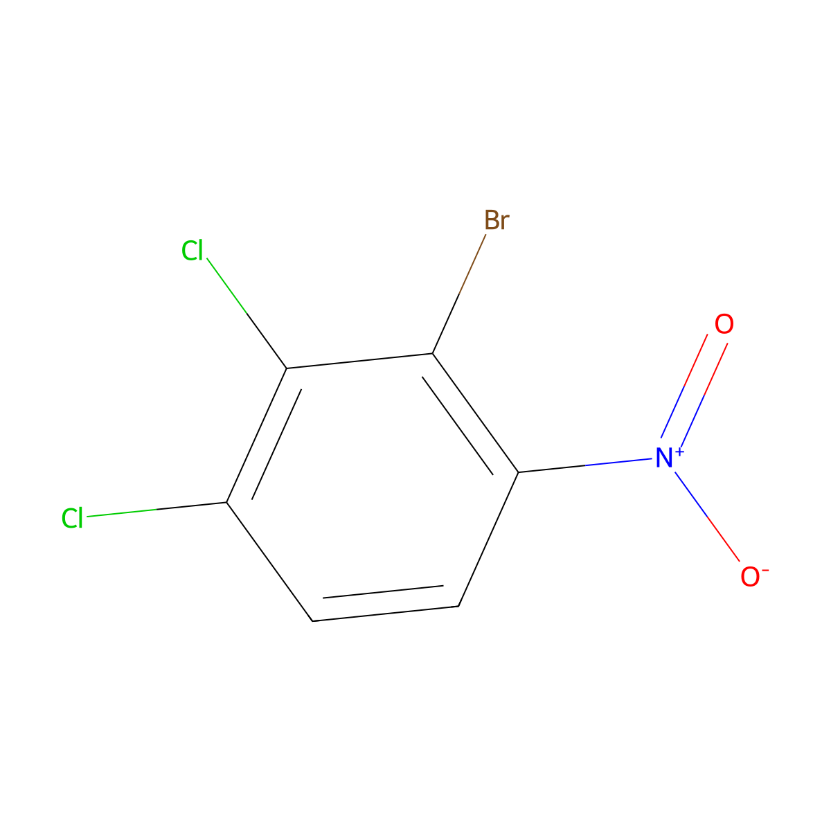 1-Bromo-2,3-dichloro-6-nitrobenzene molecular structure, CAS 80026-18-2