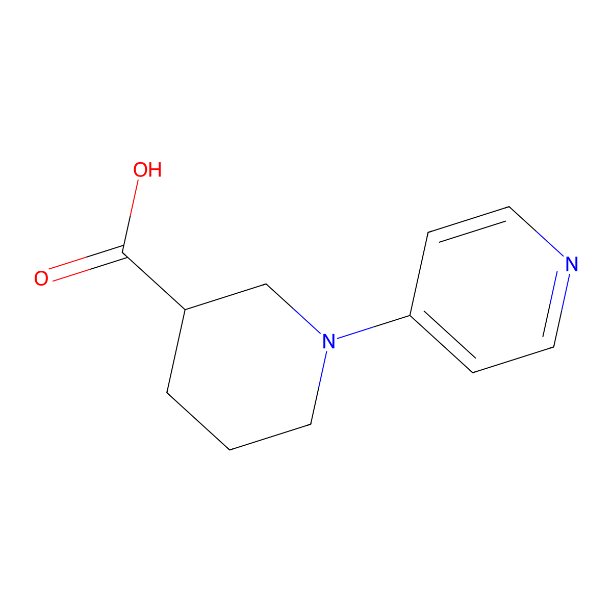 1-(Pyridin-4-yl)piperidine-3-carboxylic acid molecular structure, CAS 80028-29-1
