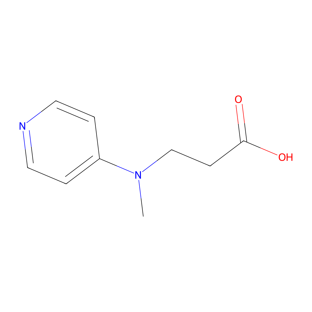 3-[Methyl(pyridin-4-yl)amino]propanoic acid molecular structure, CAS 80028-35-9