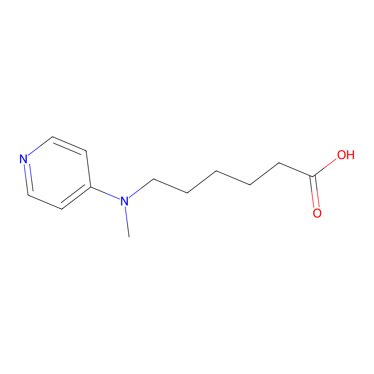 6-[Methyl(pyridin-4-yl)amino]hexanoic acid molecular structure, CAS 80028-41-7