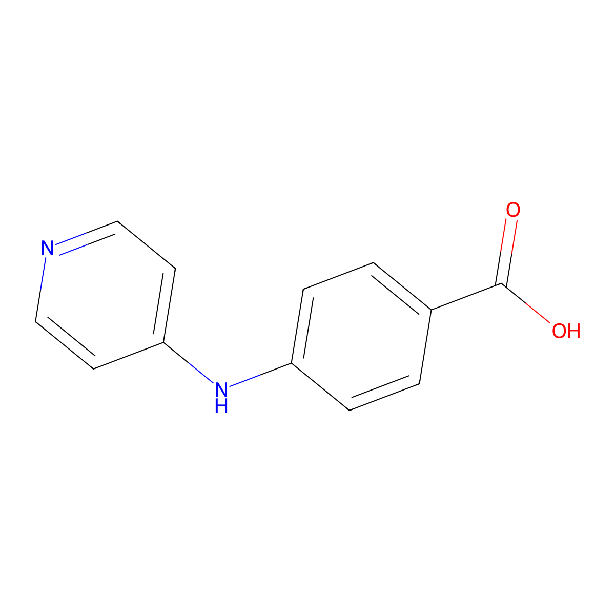 4-(4-Pyridinylamino)benzoic acid molecular structure, CAS 80028-43-9