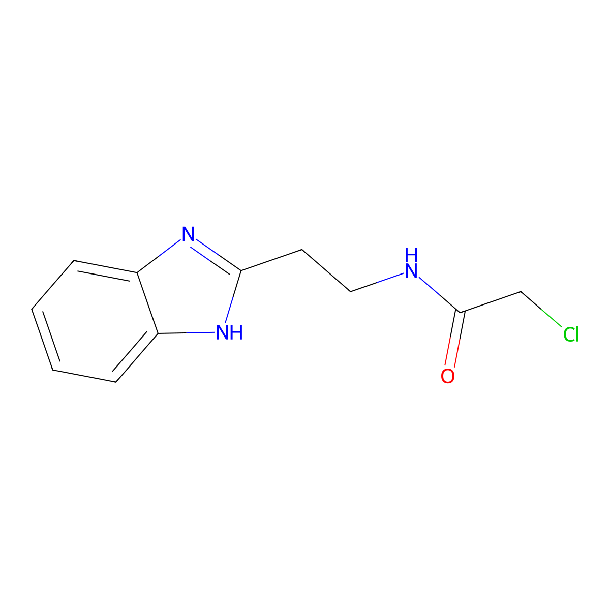 N-[2-(1H-Benzoimidazol-2-yl)-ethyl]-2-chloro-acetamide molecular structure, CAS 80028-68-8