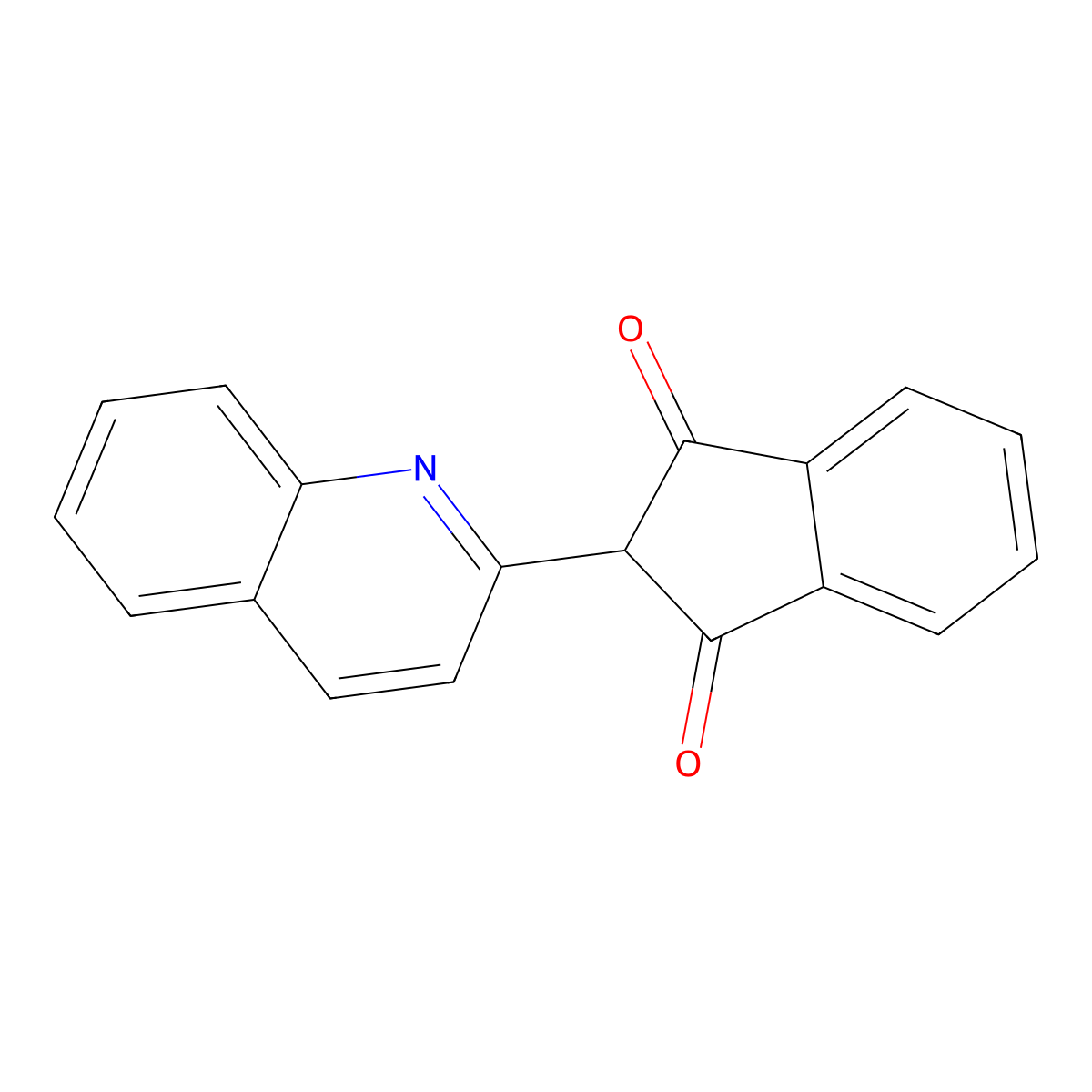 Quinoline Yellow molecular structure, CAS 8003-22-3