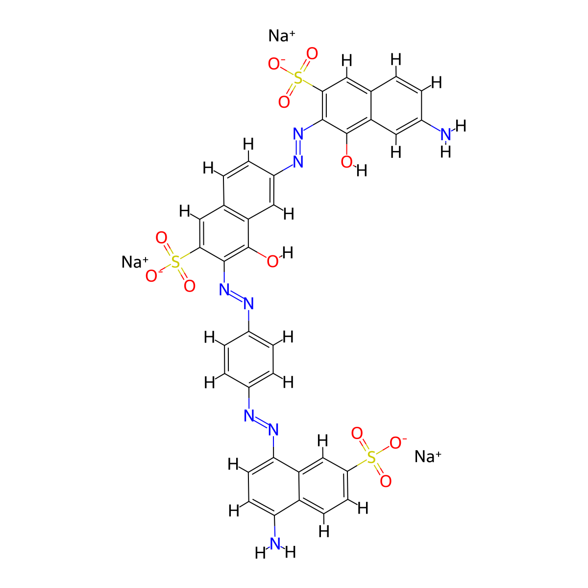 C.I. Direct Black 80 molecular structure, CAS 8003-69-8