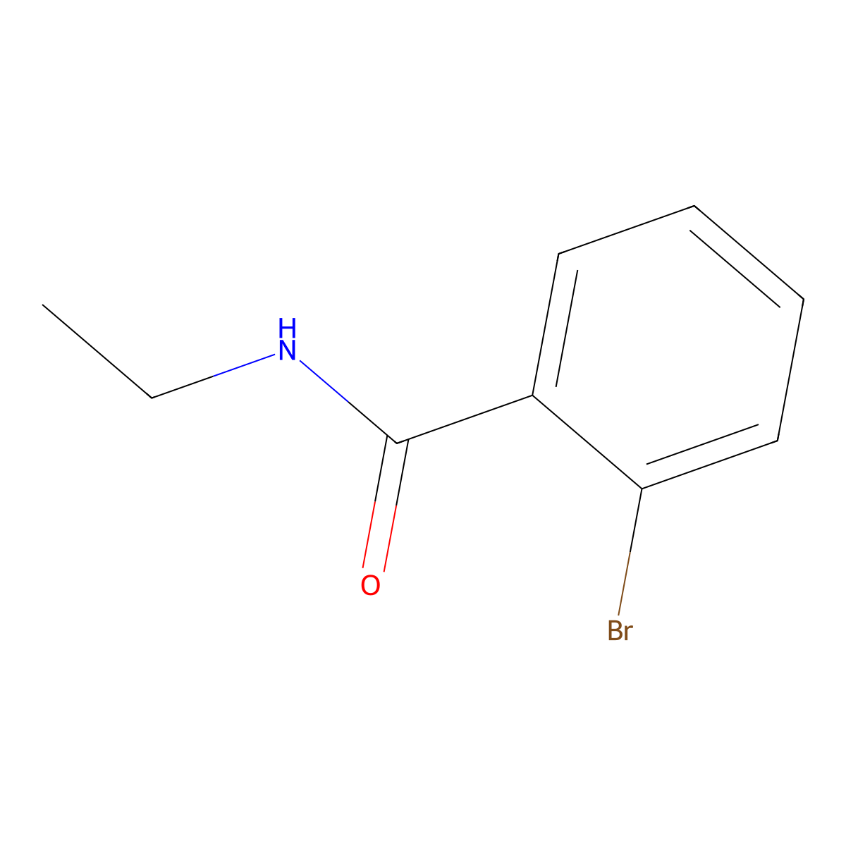 2-bromo-N-ethylbenzamide molecular structure, CAS 80031-02-3