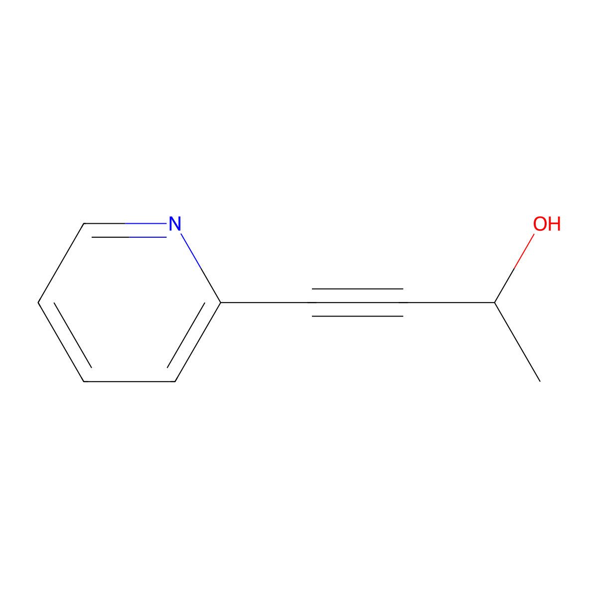 4-(Pyridin-2-yl)but-3-yn-2-ol molecular structure, CAS 80033-09-6