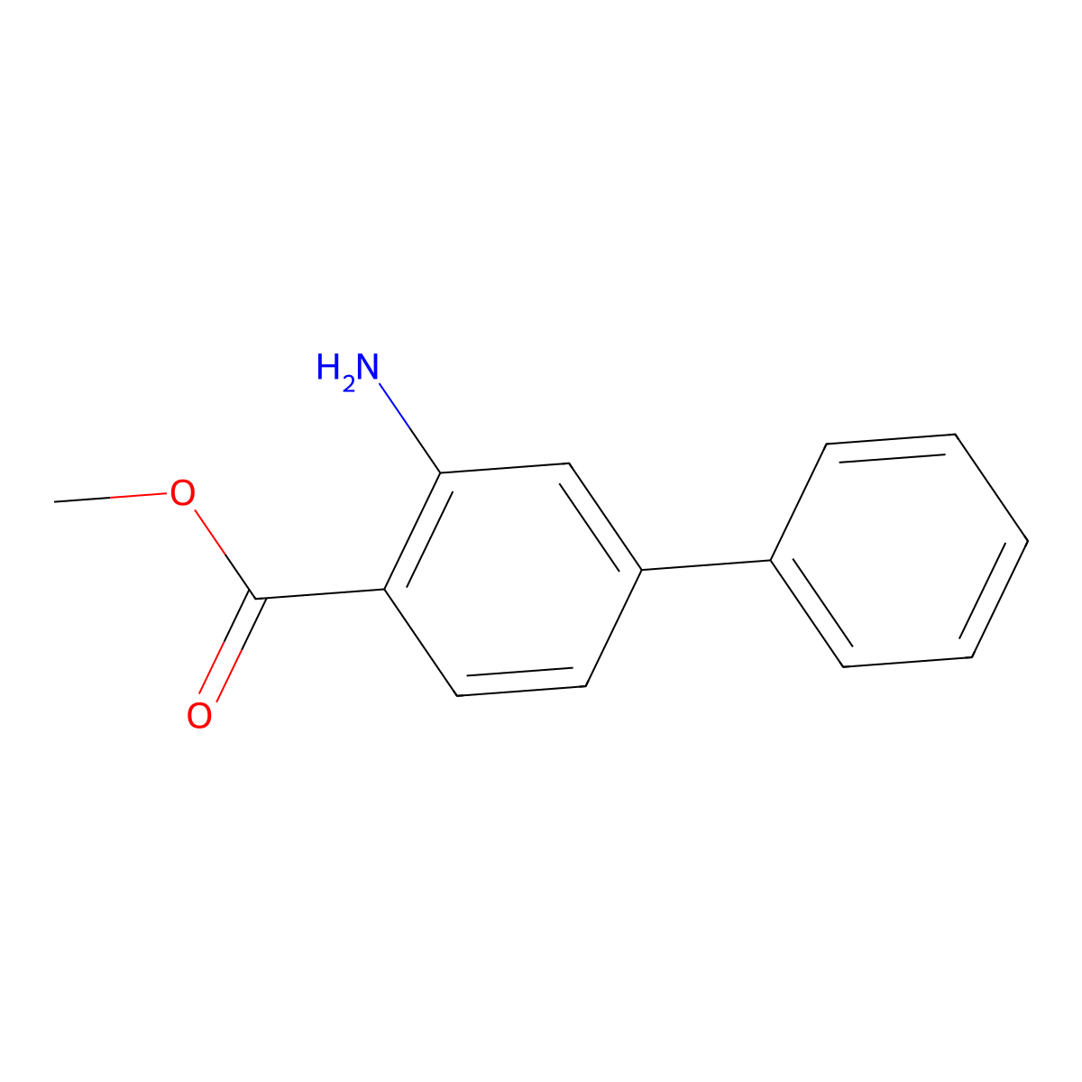 Methyl 3-amino-[1,1'-biphenyl]-4-carboxylate molecular structure, CAS 800375-15-9
