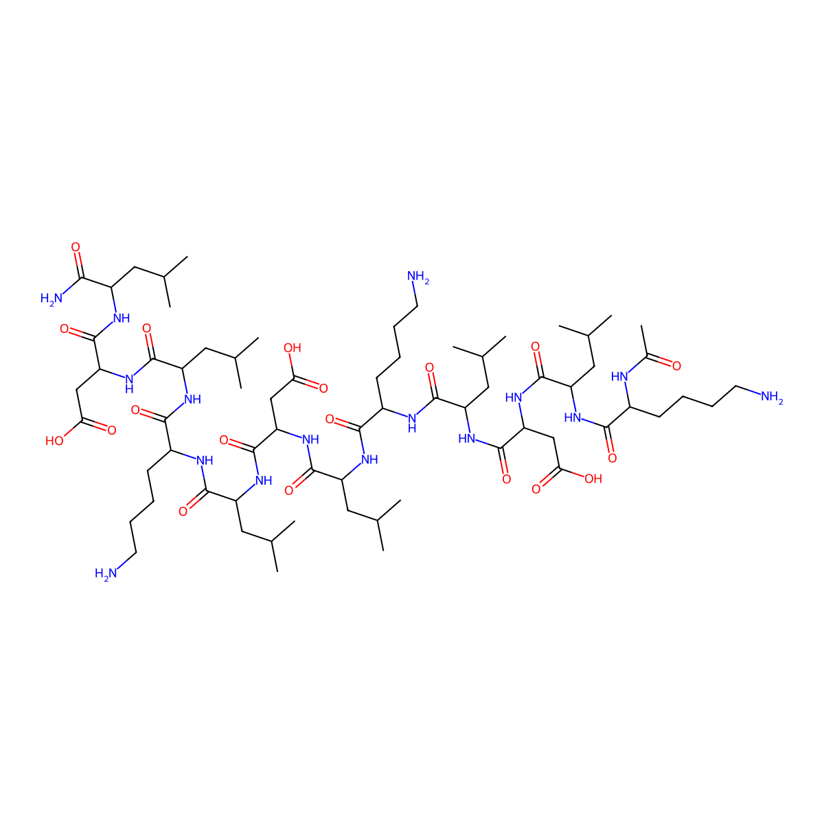 Ac-Lys-Leu-Asp-Leu-Lys-Leu-Asp-Leu-Lys-Leu-Asp-Leu-NH2 molecular structure, CAS 800379-47-9
