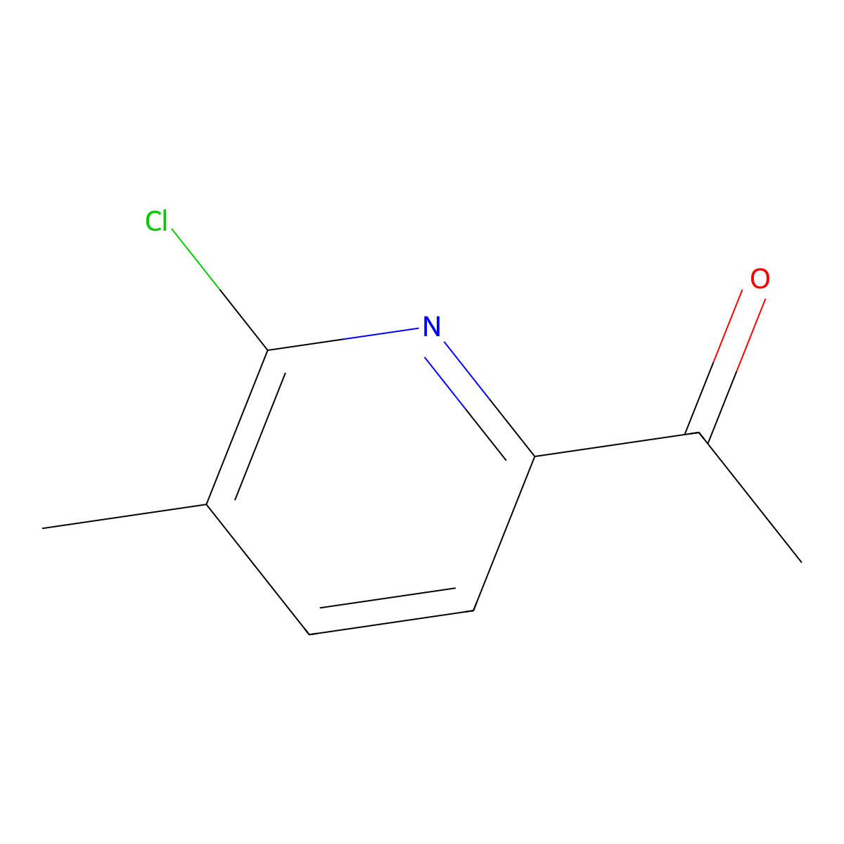 1-(6-Chloro-5-methylpyridin-2-YL)ethanone molecular structure, CAS 800379-66-2