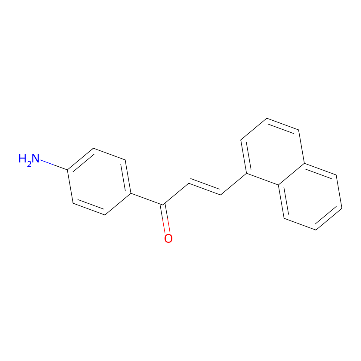 1-(4-Aminophenyl)-3-(naphthalen-1-yl)prop-2-en-1-one molecular structure, CAS 800381-42-4