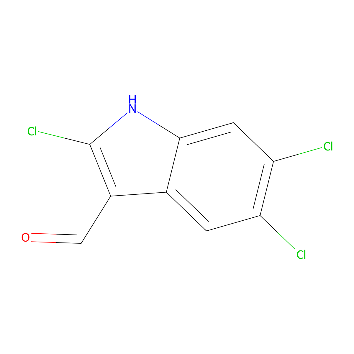 2,5,6-trichloro-1H-indole-3-carbaldehyde molecular structure, CAS 800400-47-9