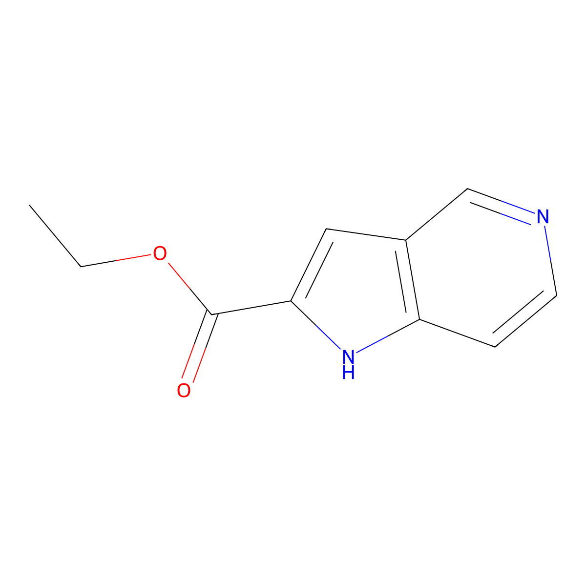 ethyl 1H-pyrrolo[3,2-c]pyridine-2-carboxylate molecular structure, CAS 800401-64-3