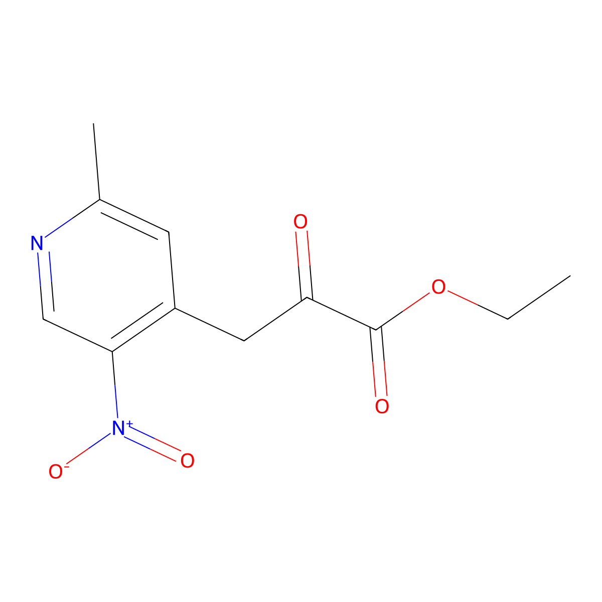 3-(2-Methyl-5-nitropyridin-4-yl)-2-oxopropionic acid ethyl ester molecular structure, CAS 800401-89-2
