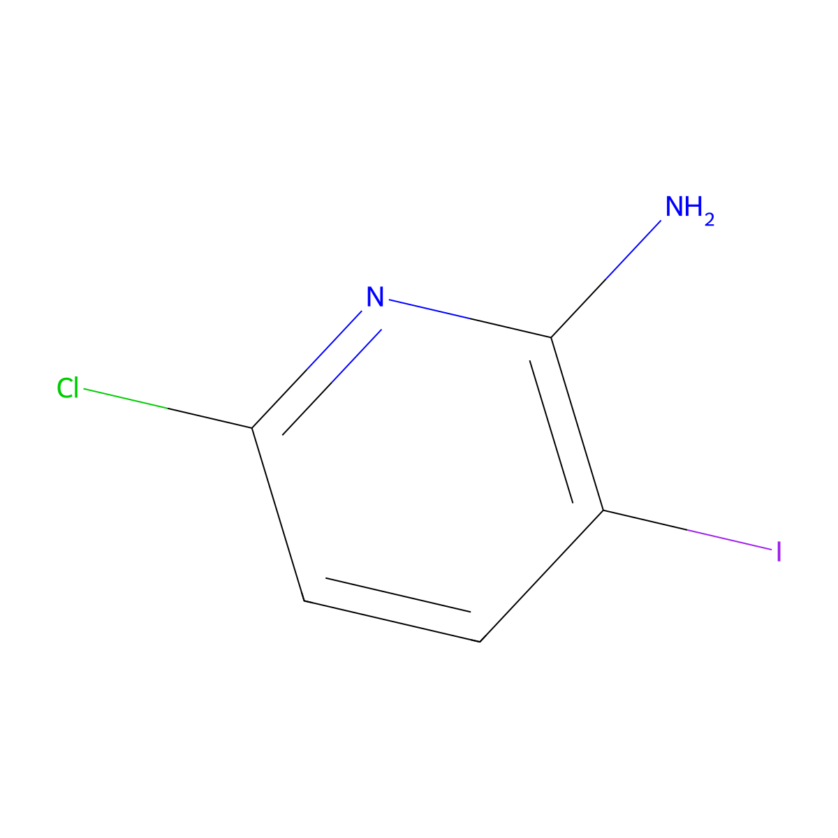 2-Amino-6-chloro-3-iodopyridine molecular structure, CAS 800402-06-6