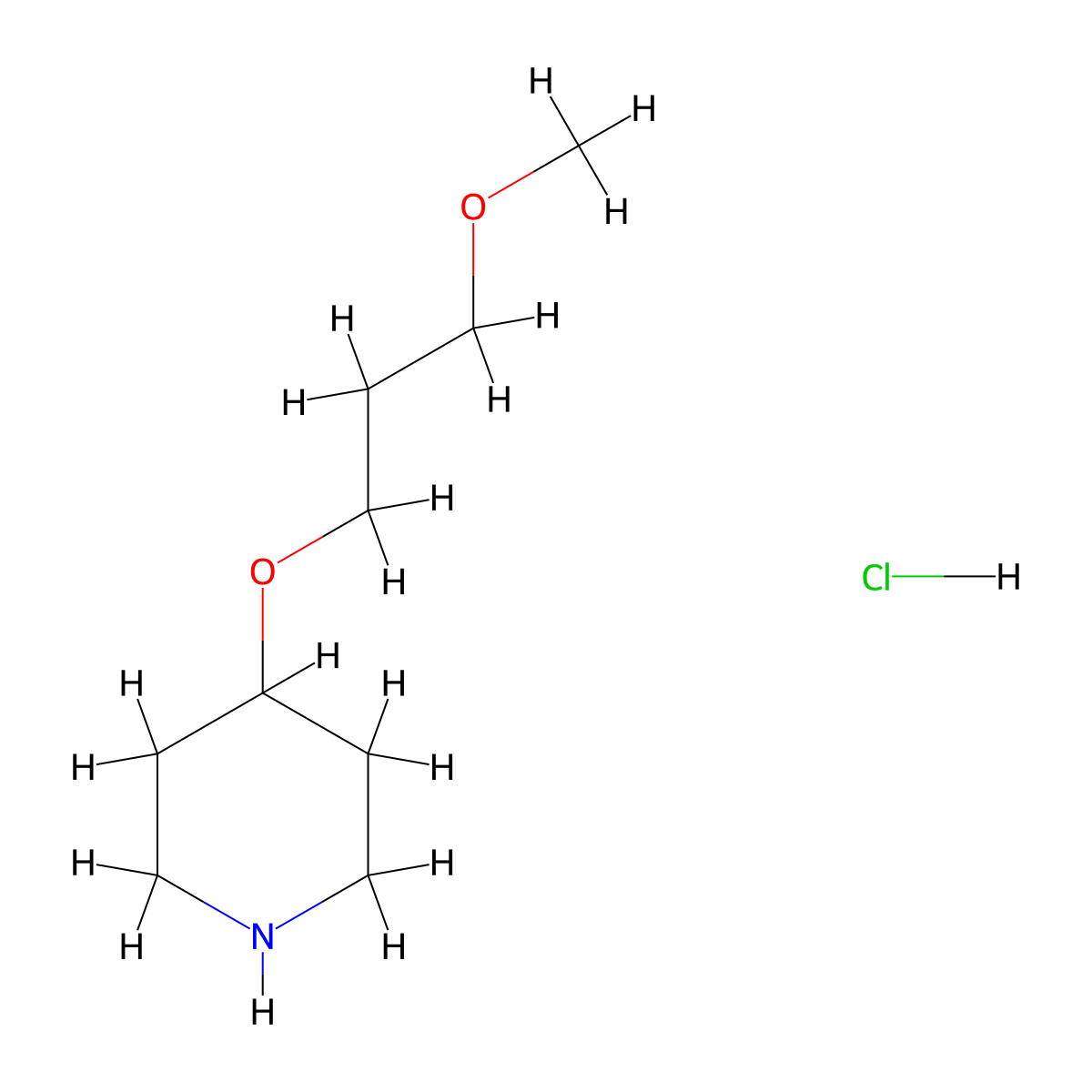 4-(3-Methoxypropoxy)piperidine hydrochloride molecular structure, CAS 800402-19-1