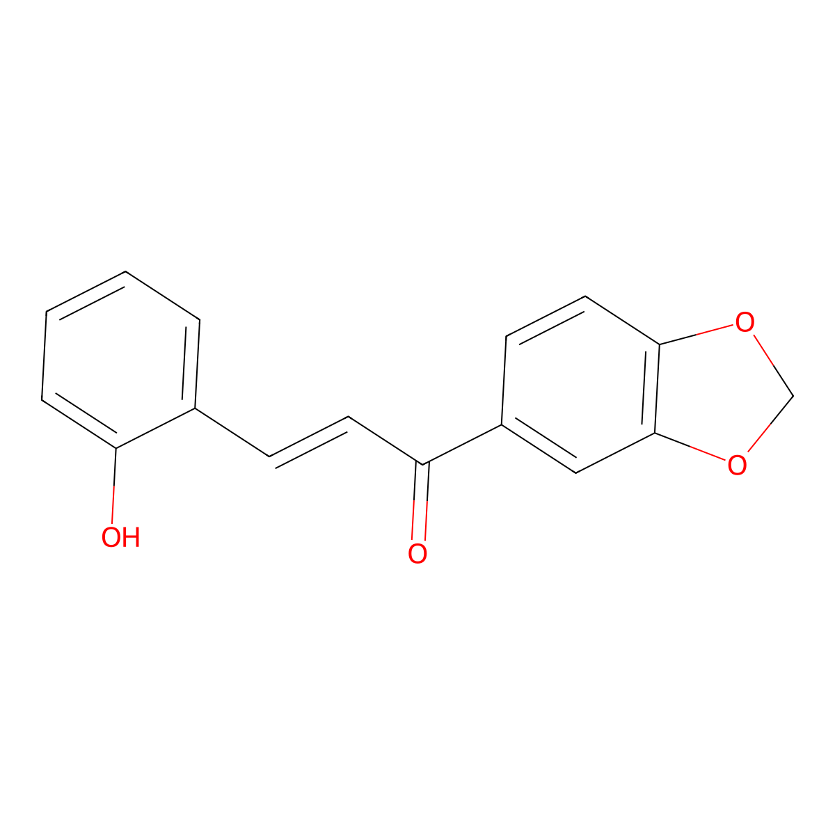 (2E)-1-(1,3-benzodioxol-5-yl)-3-(2-hydroxyphenyl)prop-2-en-1-one molecular structure, CAS 800413-72-3