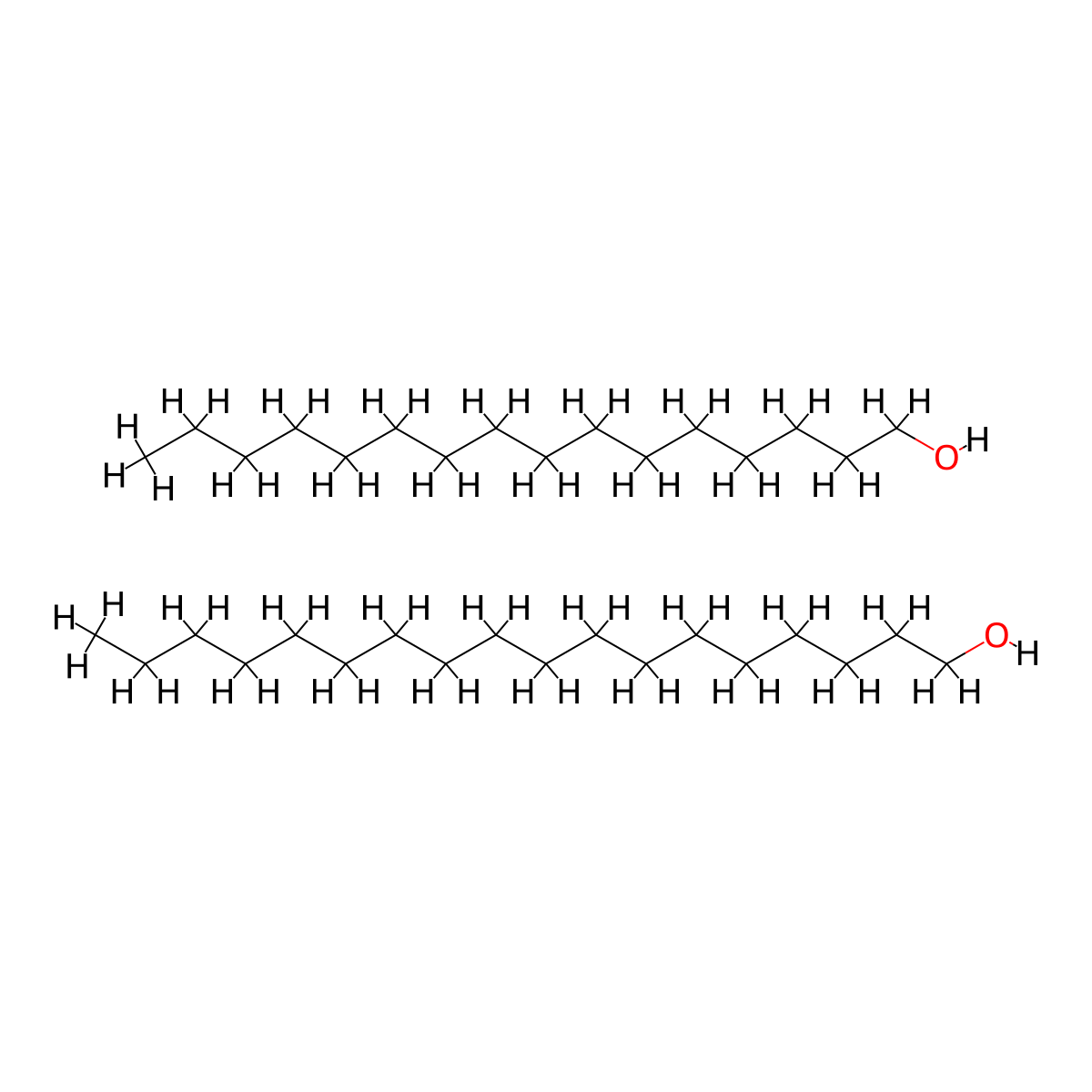 Cetearyl alcohol molecular structure, CAS 8005-44-5