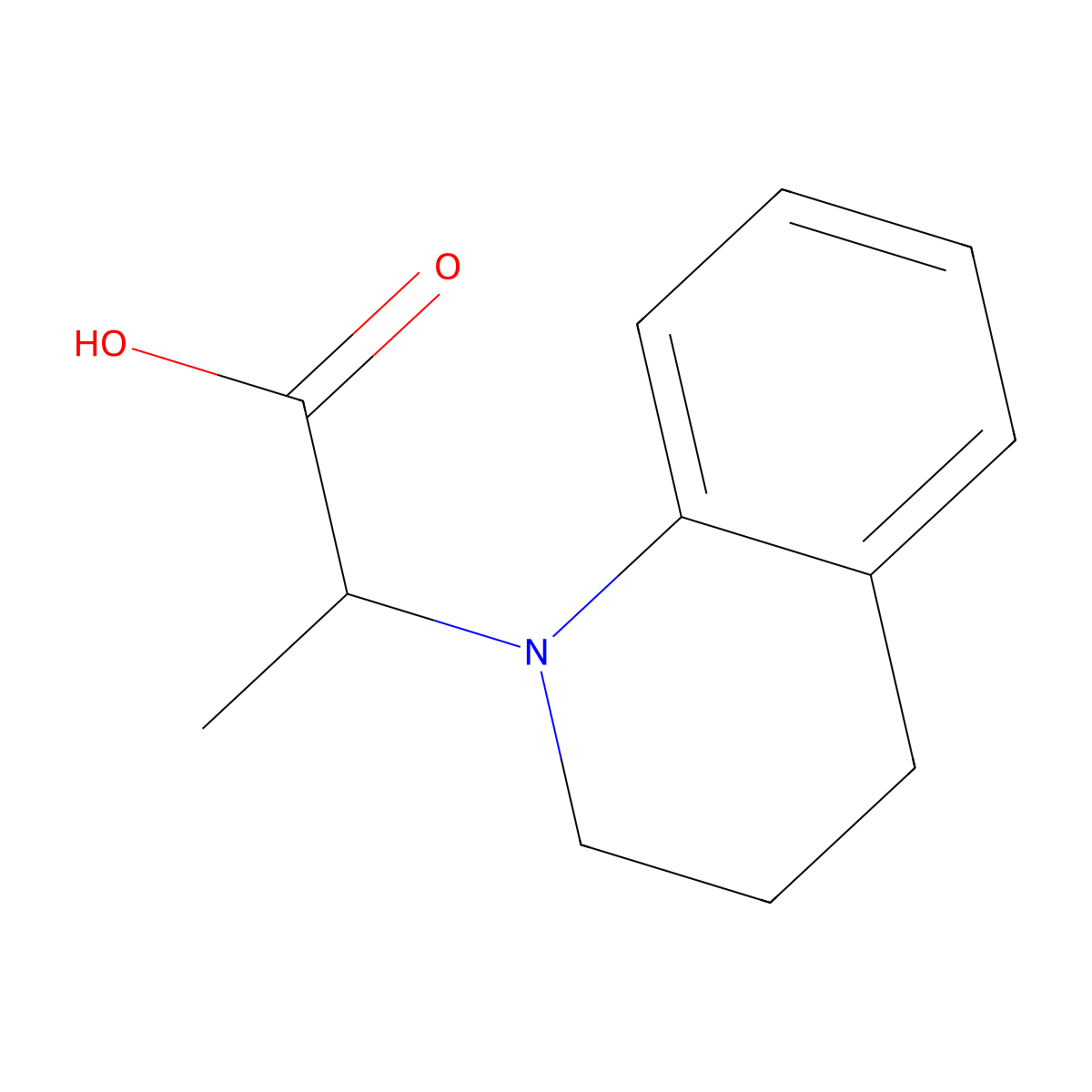 2-(3,4-Dihydroquinolin-1(2H)-yl)propanoic acid molecular structure, CAS 80050-81-3