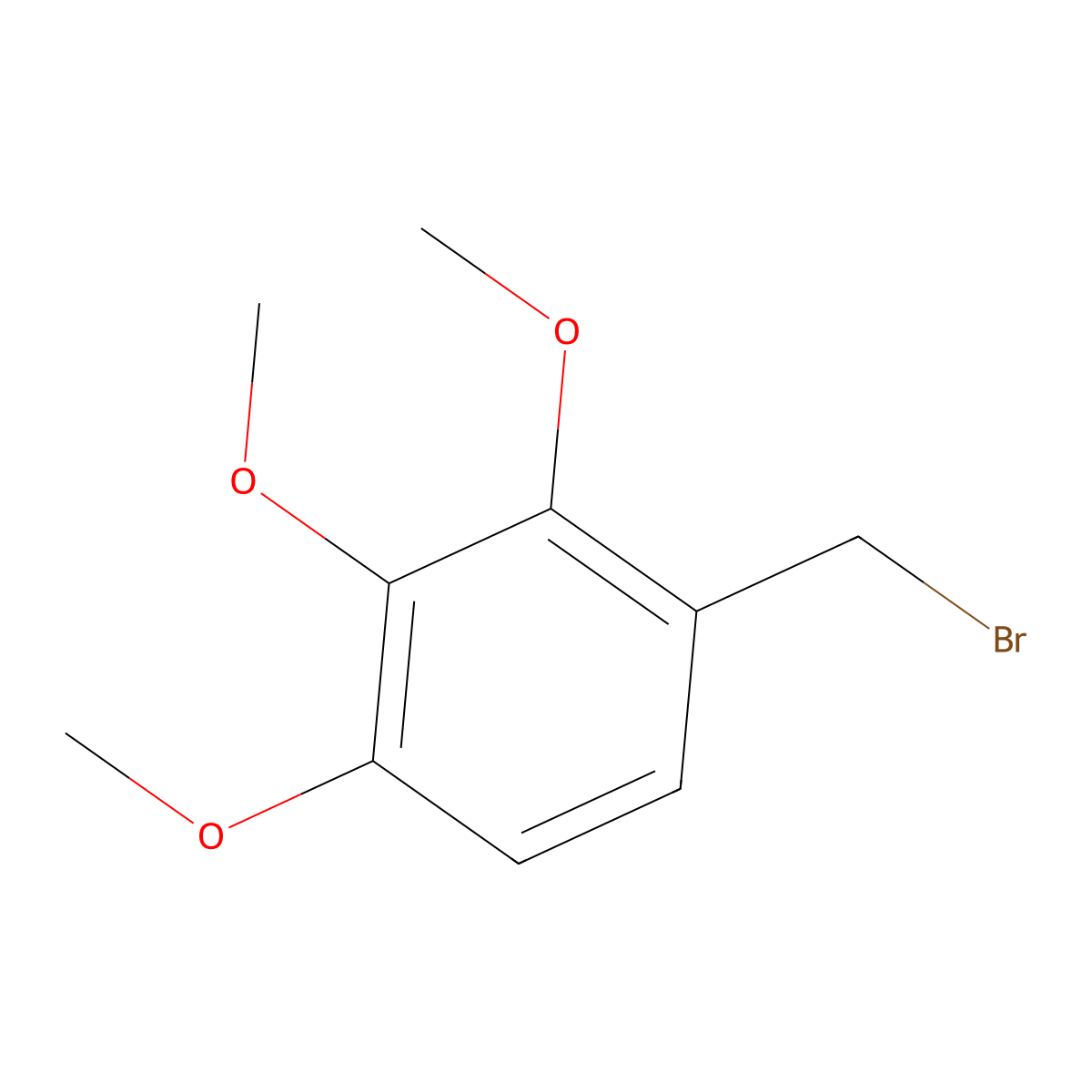 1-(Bromomethyl)-2,3,4-trimethoxybenzene molecular structure, CAS 80054-01-9