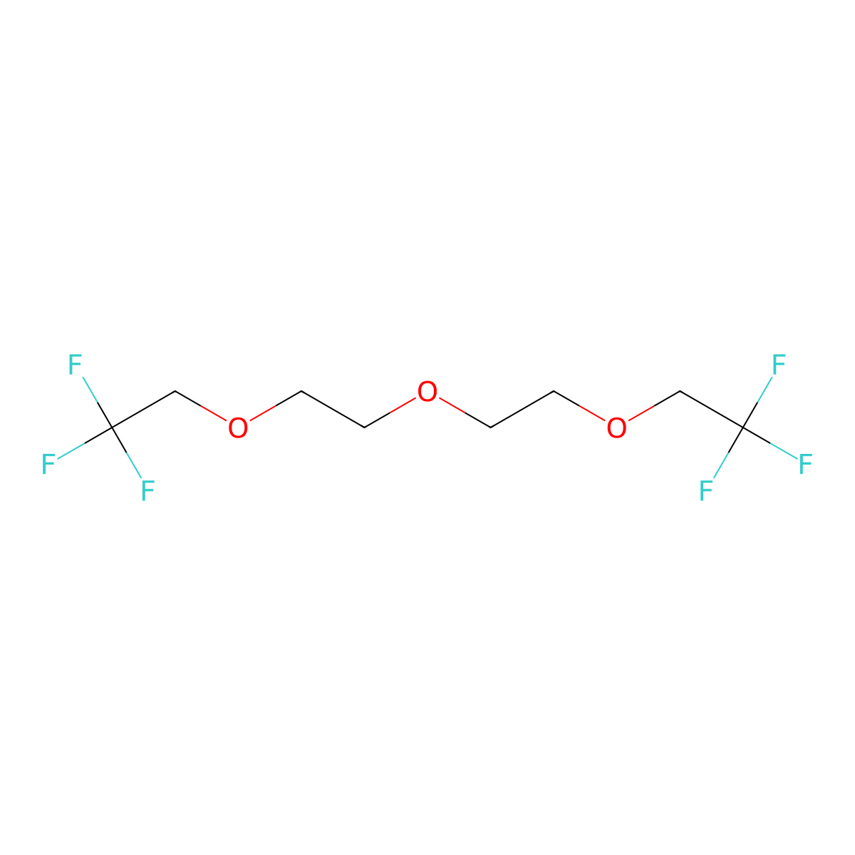 Bis(2-(2,2,2-Trifluoroethoxy)ethyl)ether molecular structure, CAS 80054-74-6