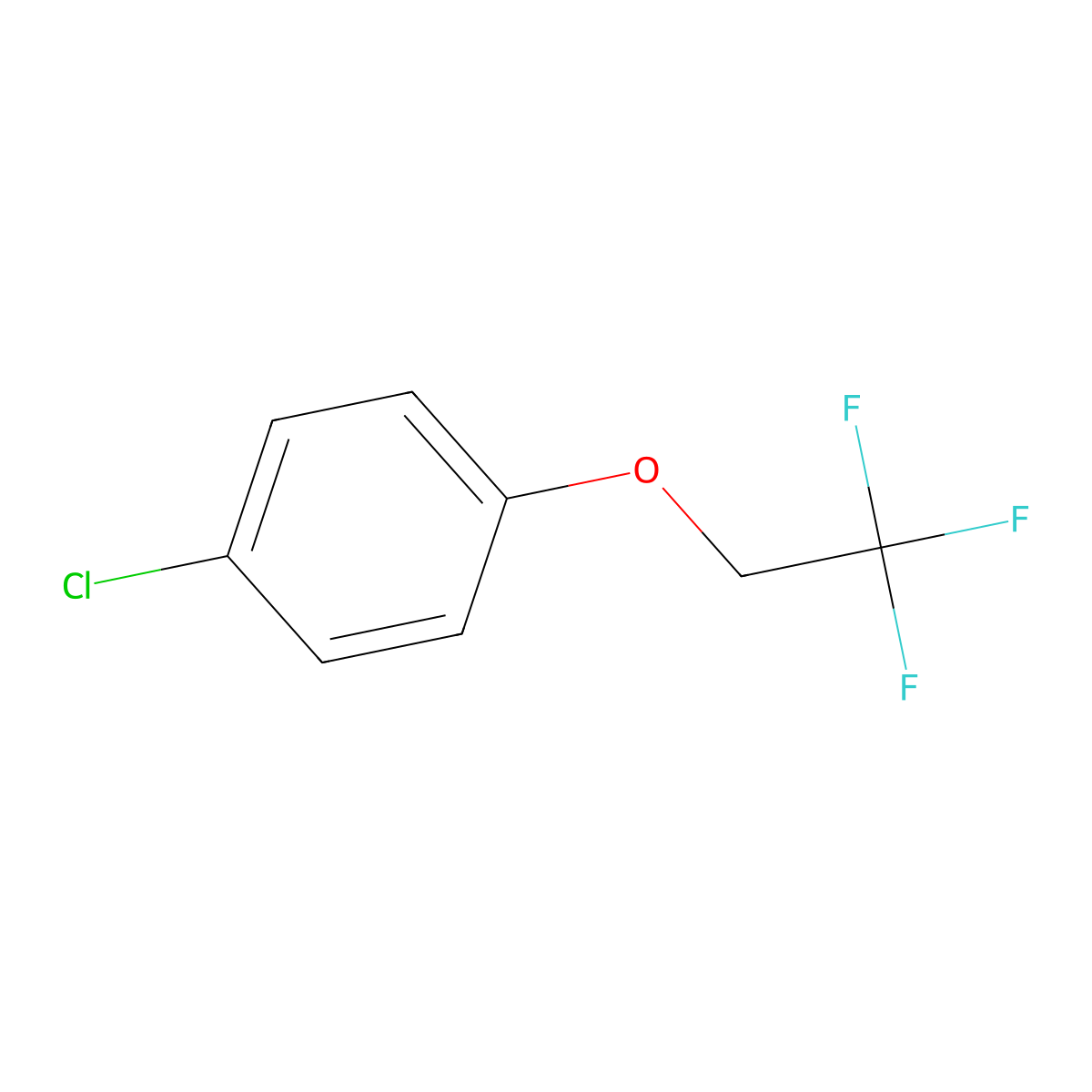 1-Chloro-4-(2,2,2-trifluoroethoxy)benzene molecular structure, CAS 80054-80-4