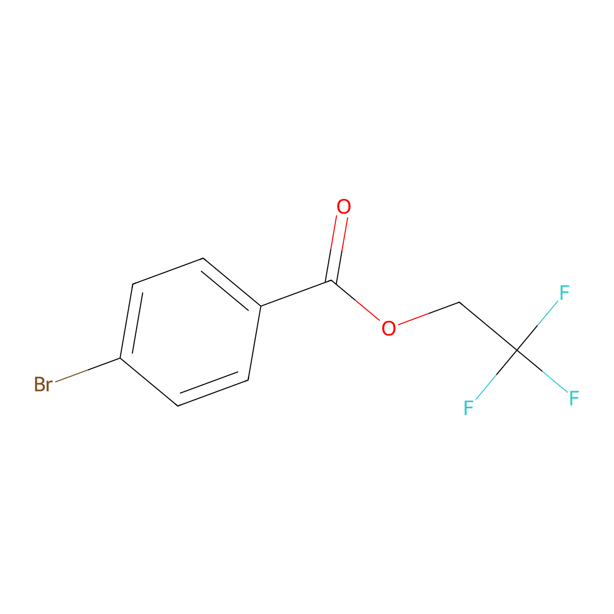 2,2,2-Trifluoroethyl 4-bromobenzoate molecular structure, CAS 80054-90-6