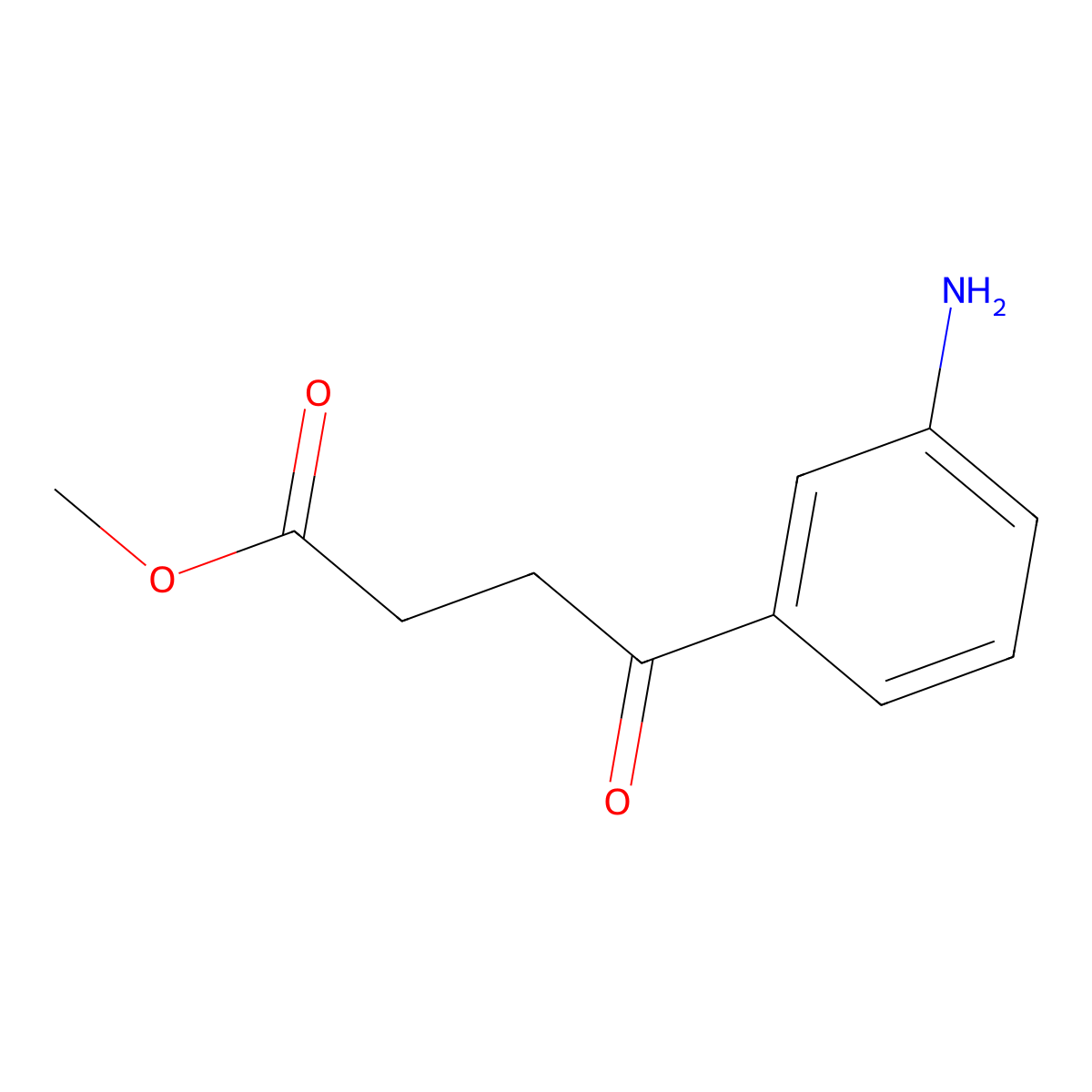 Methyl 4-(3-aminophenyl)-4-oxobutanoate molecular structure, CAS 80055-13-6