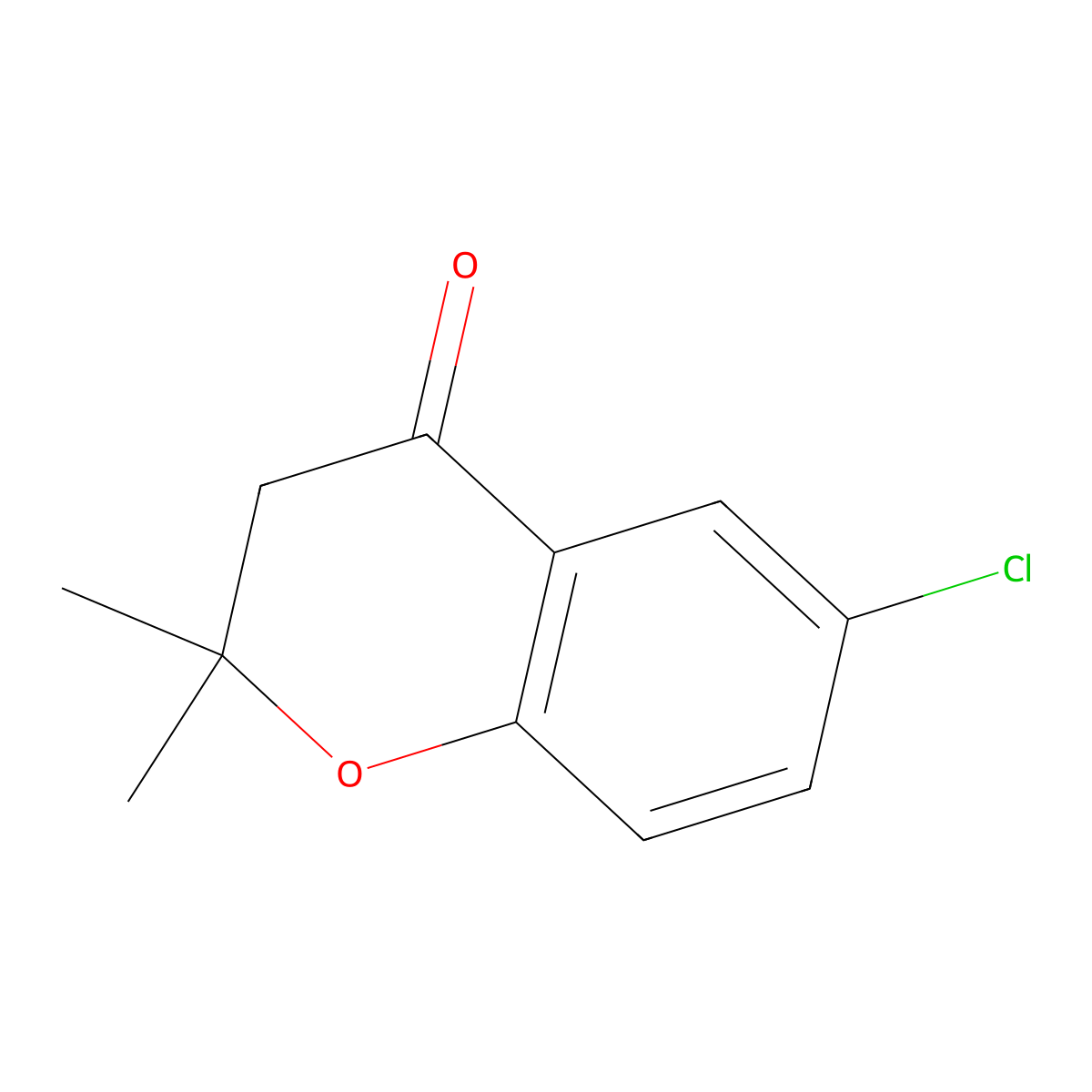 6-Chloro-2,2-dimethyl-4-chromanone molecular structure, CAS 80055-85-2