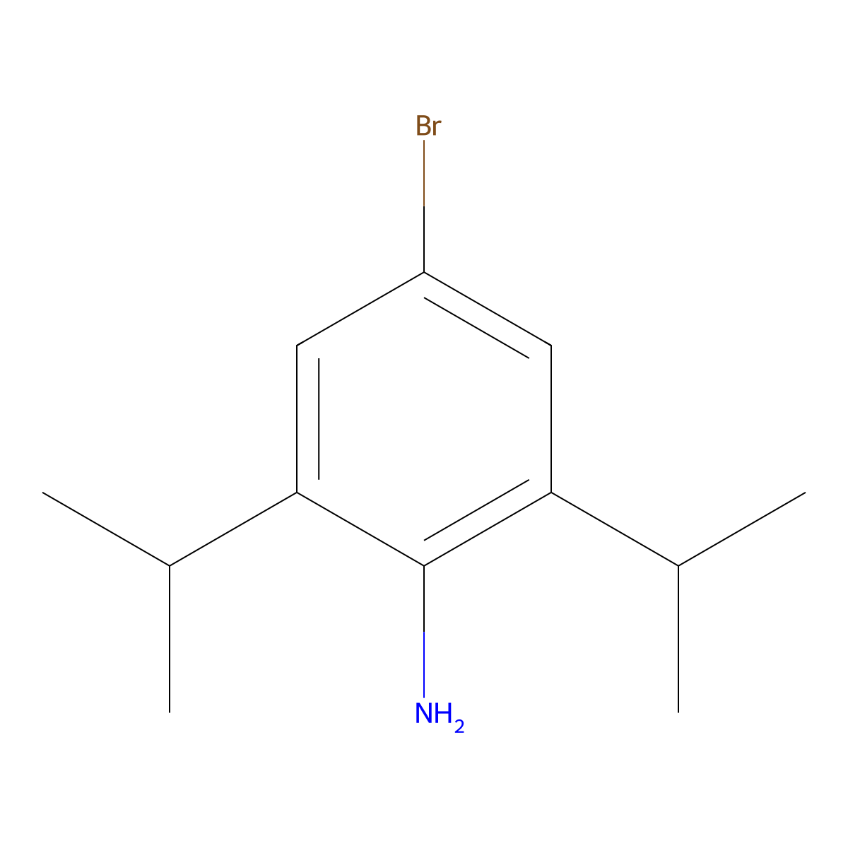 4-Bromo-2,6-diisopropylaniline molecular structure, CAS 80058-84-0