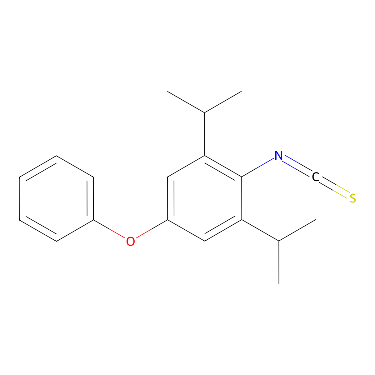 2-Isothiocyanato-1,3-bis(1-methylethyl)-5-phenoxybenzene molecular structure, CAS 80058-93-1