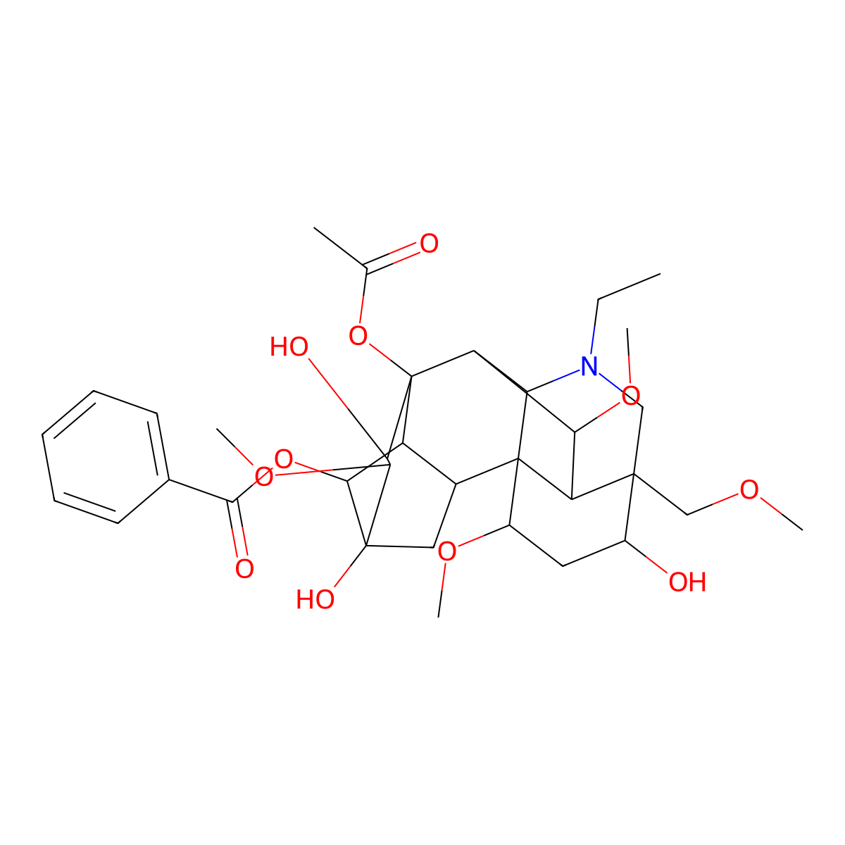 Mild aconitate molecular structure, CAS 8006-38-0