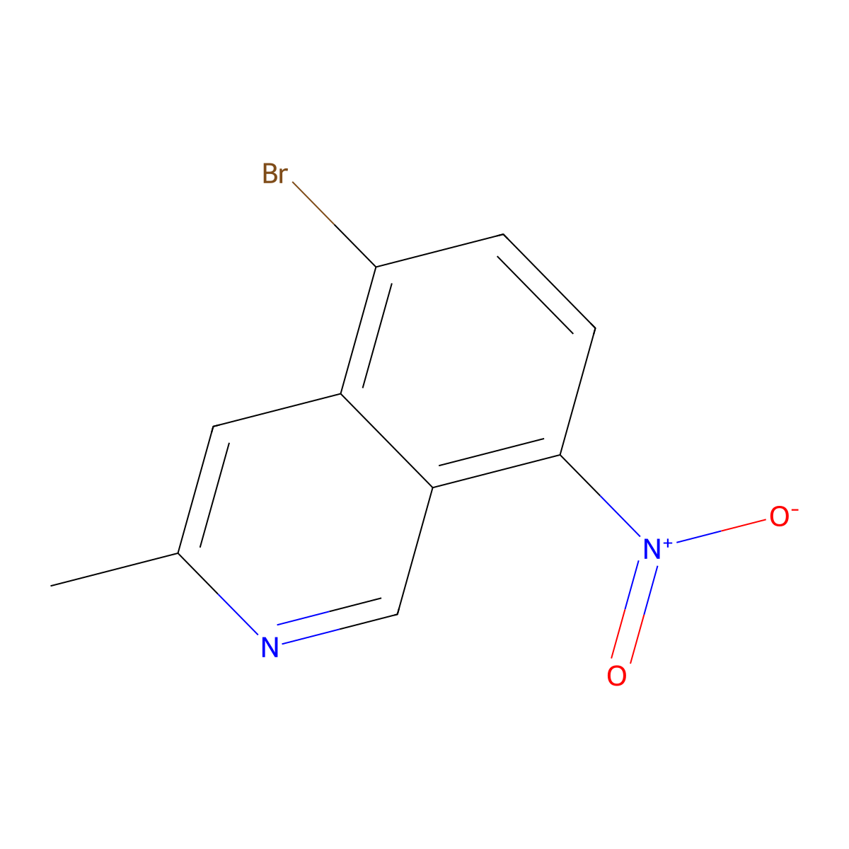 5-Bromo-3-methyl-8-nitroisoquinoline molecular structure, CAS 80066-67-7