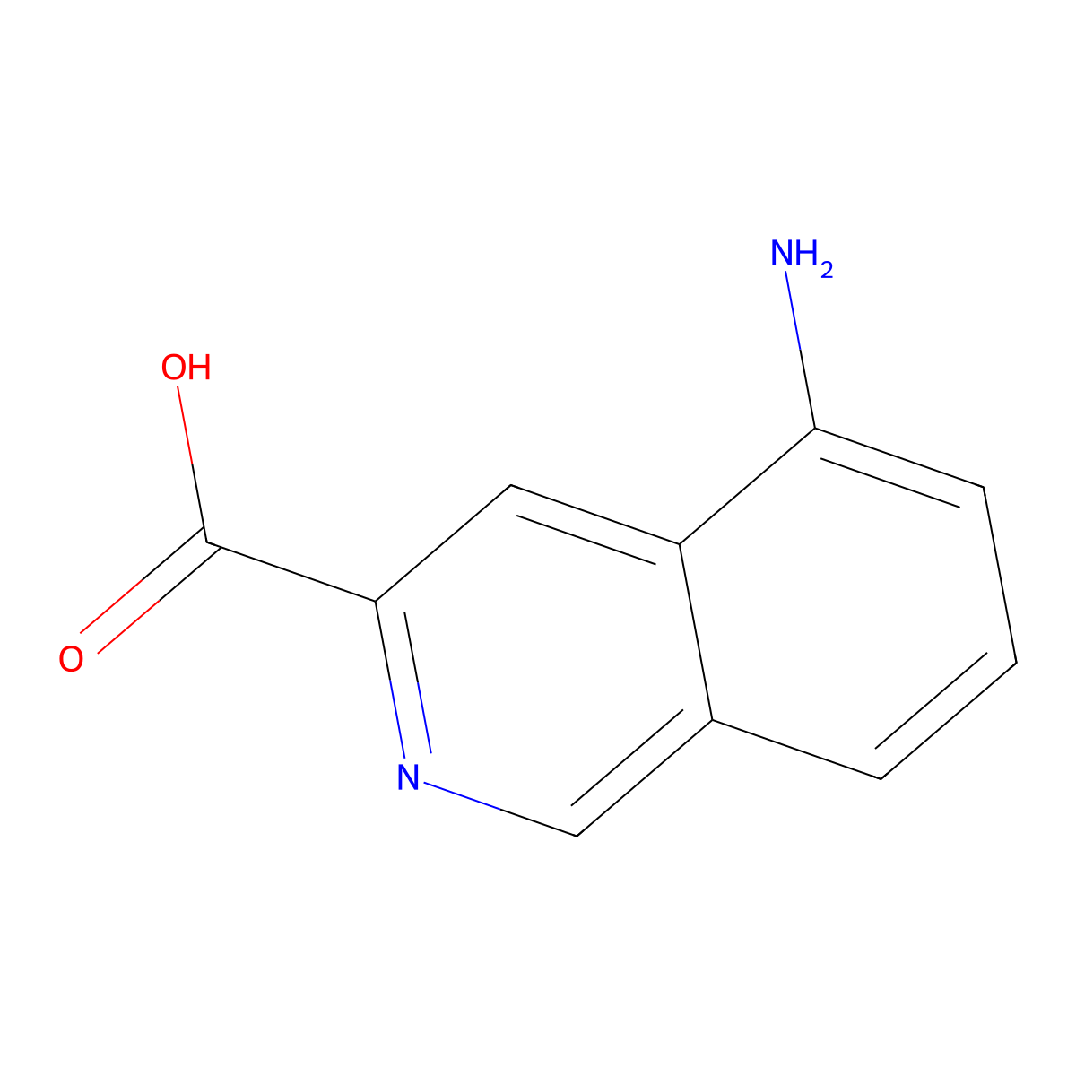 5-Aminoisoquinoline-3-carboxylic acid molecular structure, CAS 80066-71-3