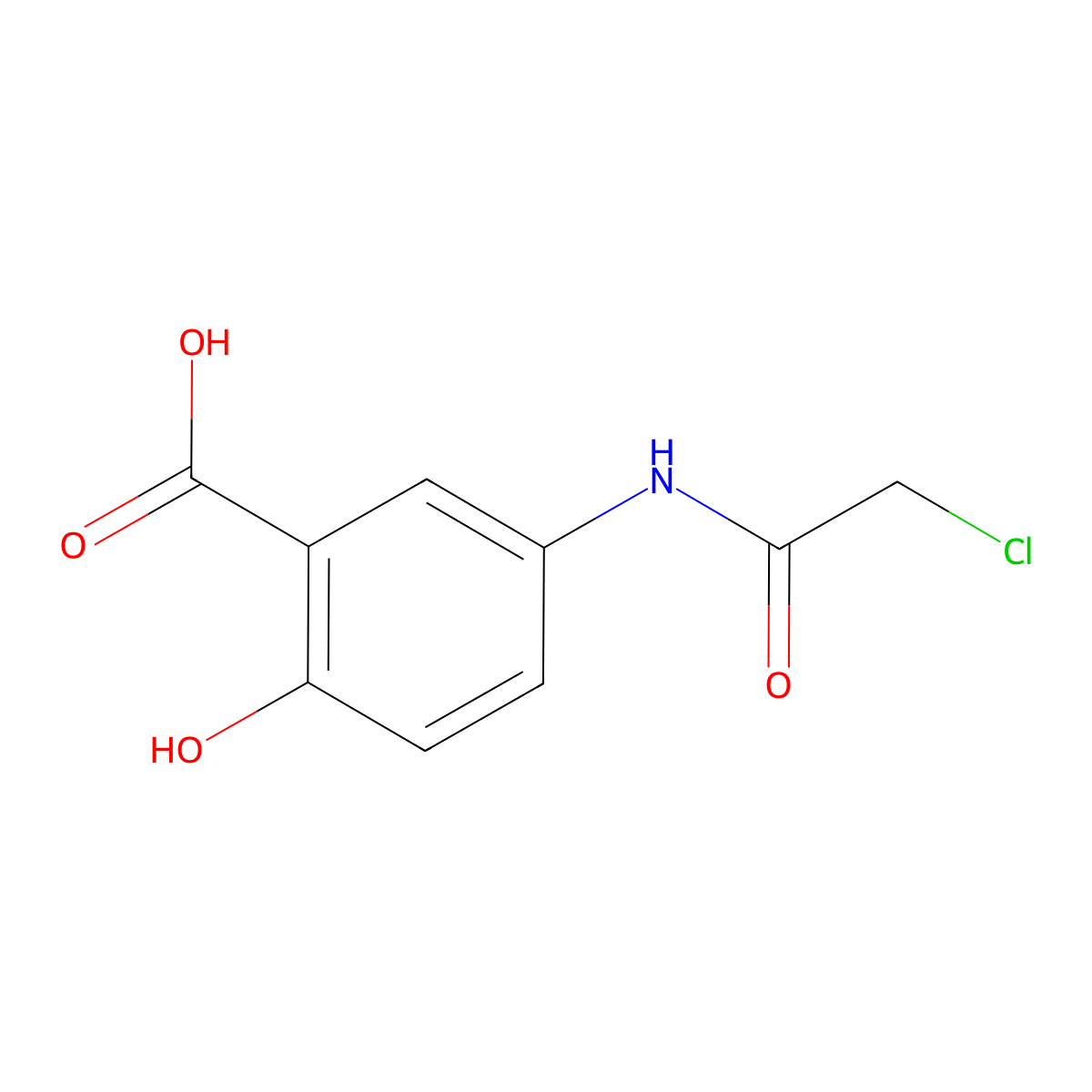 5-[(Chloroacetyl)amino]-2-hydroxybenzoic acid molecular structure, CAS 80074-26-6