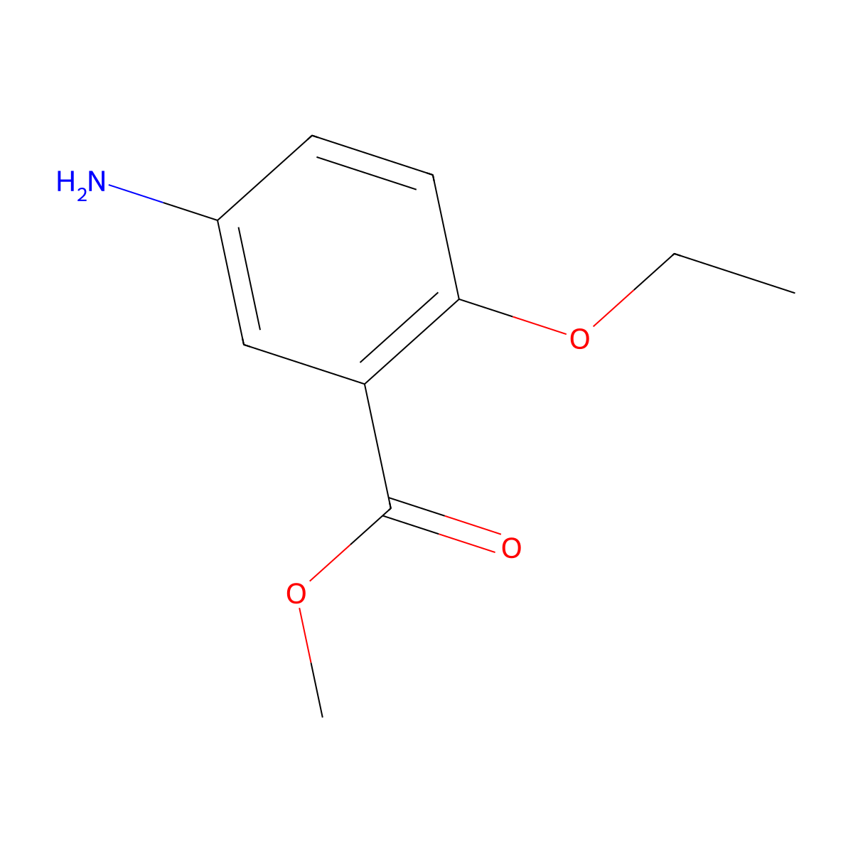 Methyl 5-amino-2-ethoxybenzoate molecular structure, CAS 80074-95-9