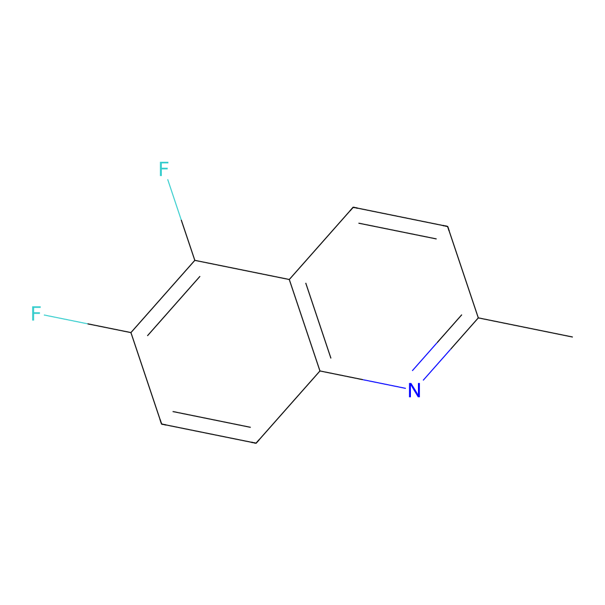 5,6-Difluoro-2-methylquinoline molecular structure, CAS 80076-50-2
