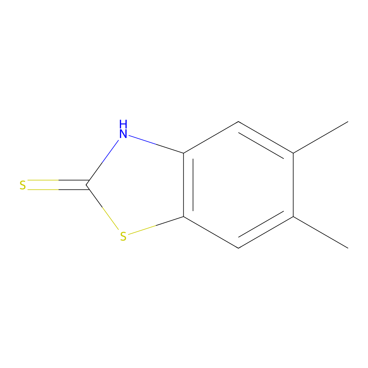 5,6-Dimethylbenzo[d]thiazole-2-thiol molecular structure, CAS 80087-70-3
