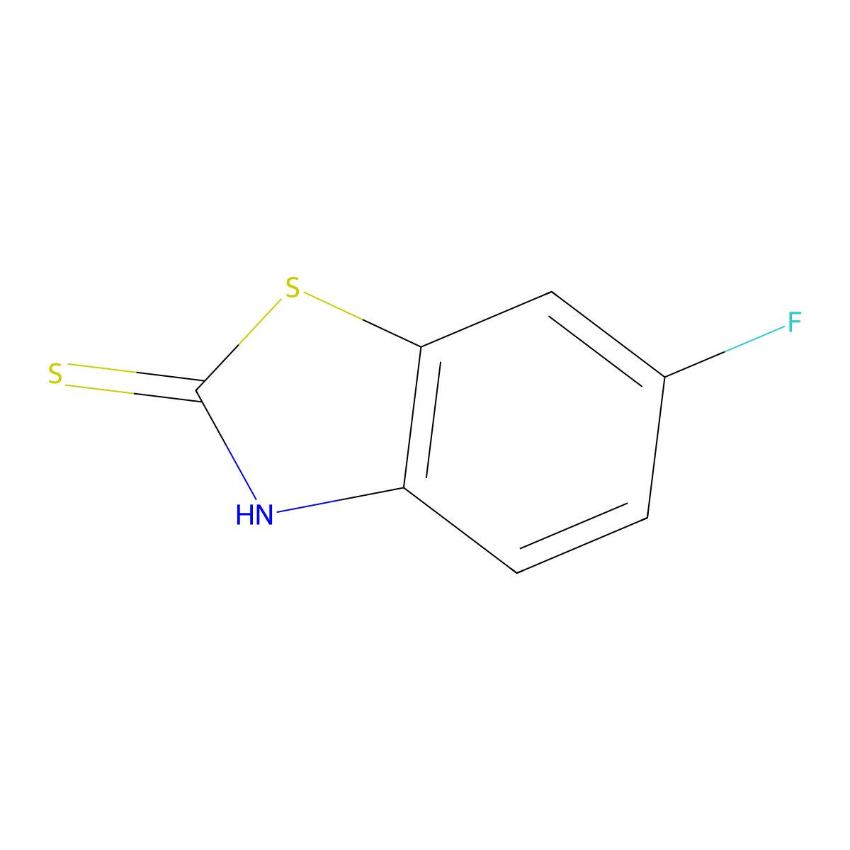 6-Fluoro-2-mercaptobenzothiazole molecular structure, CAS 80087-71-4