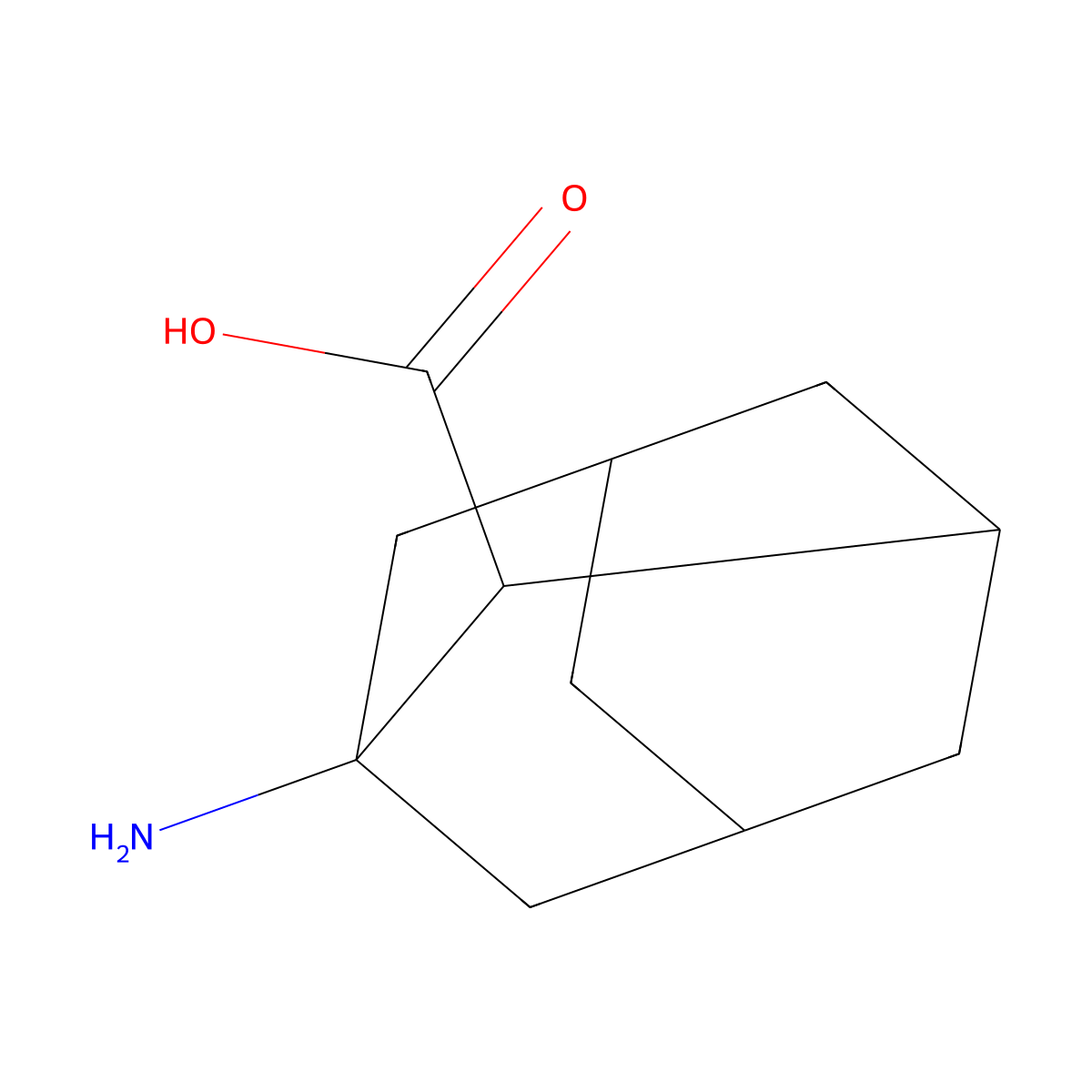1-Aminoadamantane-2-carboxylic acid molecular structure, CAS 80088-73-9