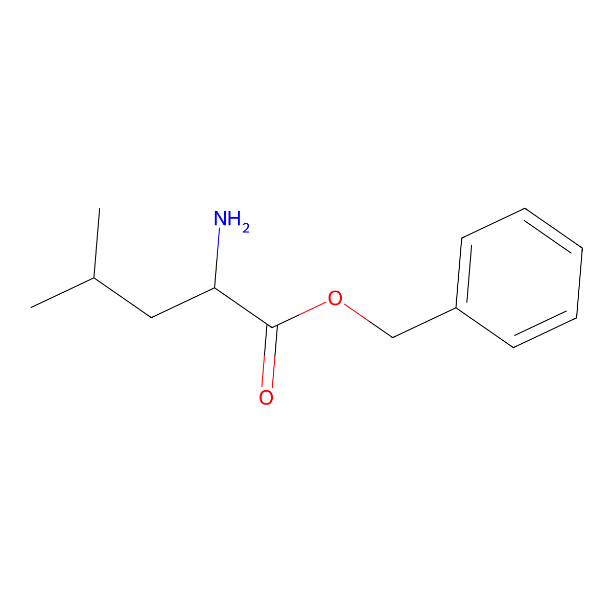 Benzyl 2-amino-4-methylpentanoate molecular structure, CAS 80089-22-1