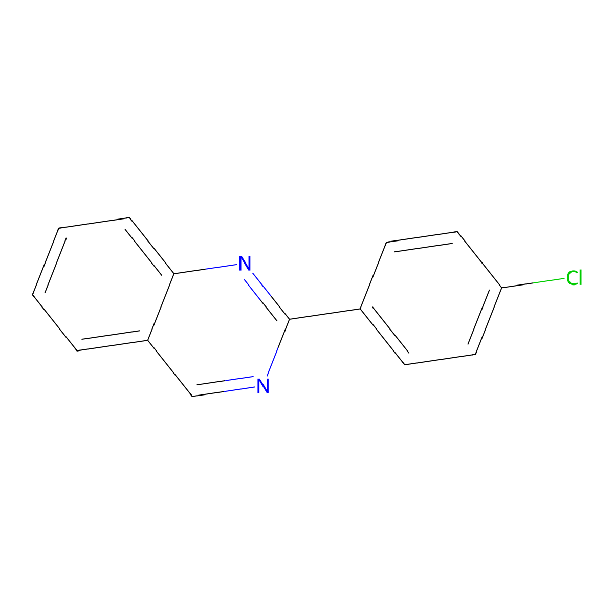 2-(4-Chlorophenyl)quinazoline molecular structure, CAS 80089-58-3
