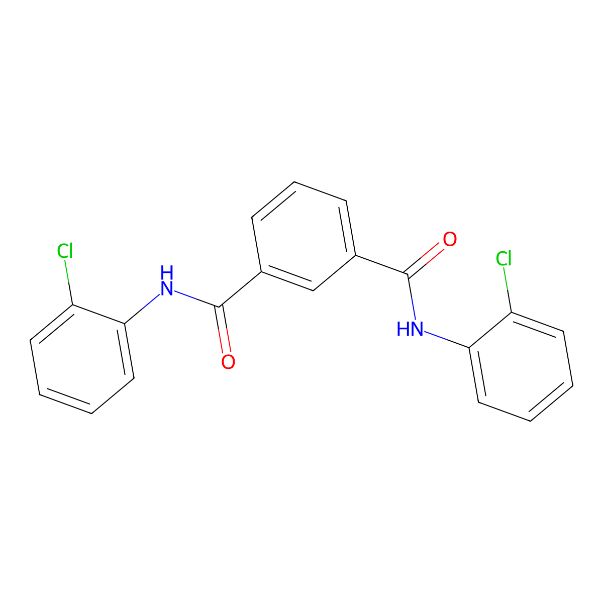 N~1~,N~3~-bis(2-chlorophenyl)isophthalamide molecular structure, CAS 80094-76-4