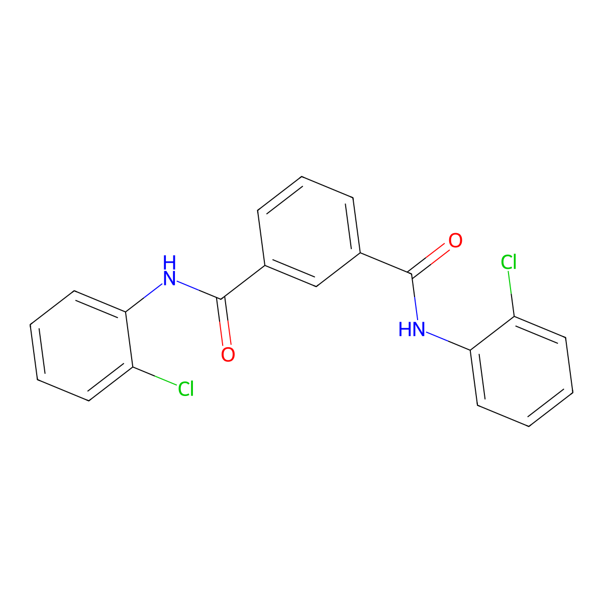 N~1~,N~3~-bis(2-chlorophenyl)isophthalamide molecular structure, CAS 80094-76-4
