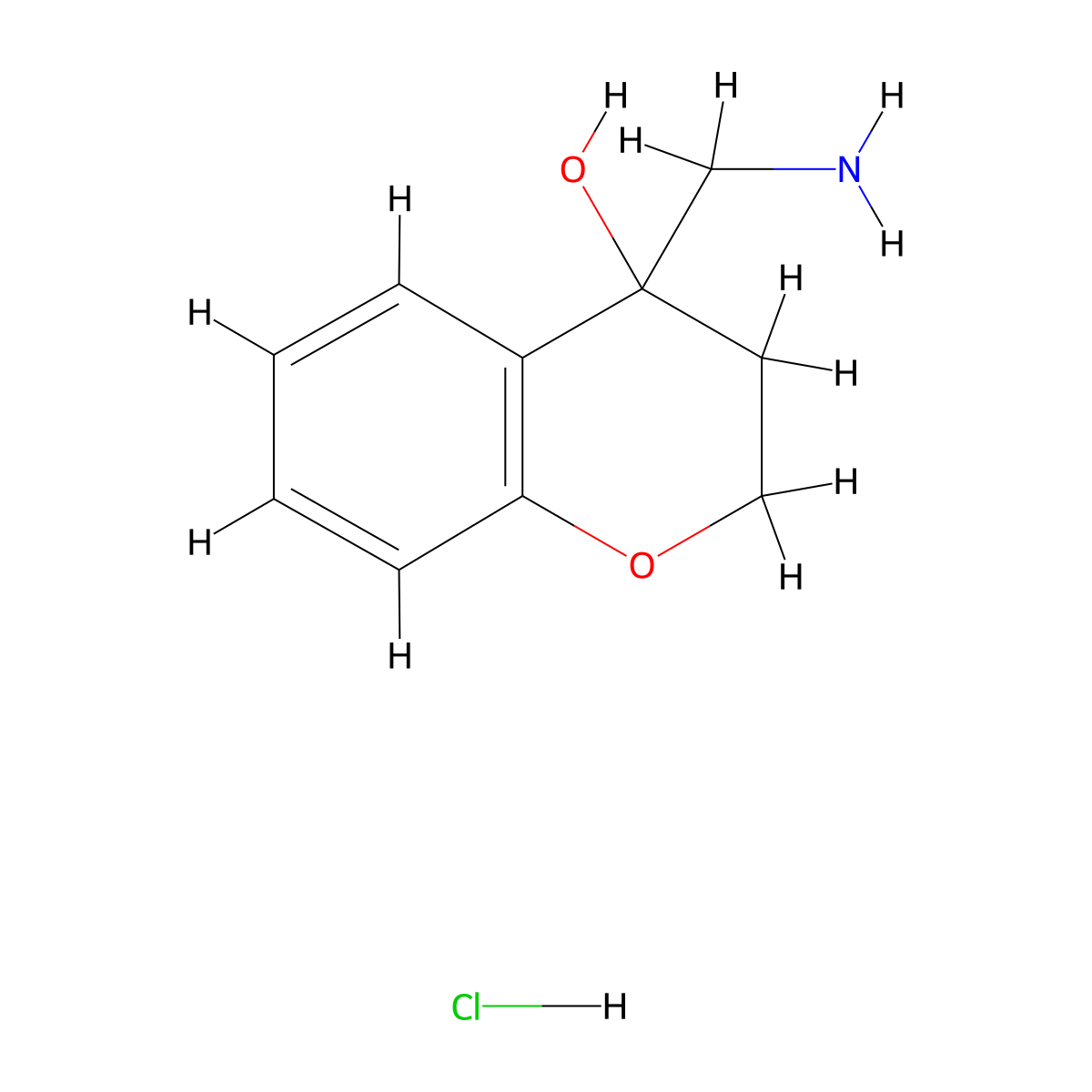 4-(Aminomethyl)chroman-4-ol hydrochloride molecular structure, CAS 80096-60-2