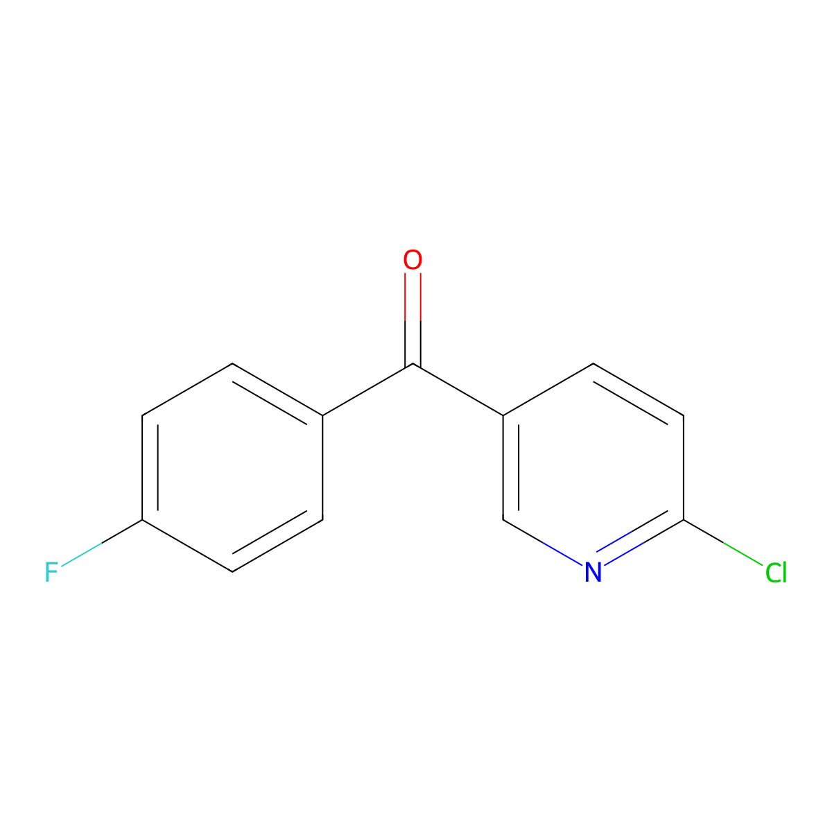 2-Chloro-5-(4-fluorobenzoyl)pyridine molecular structure, CAS 80099-93-0