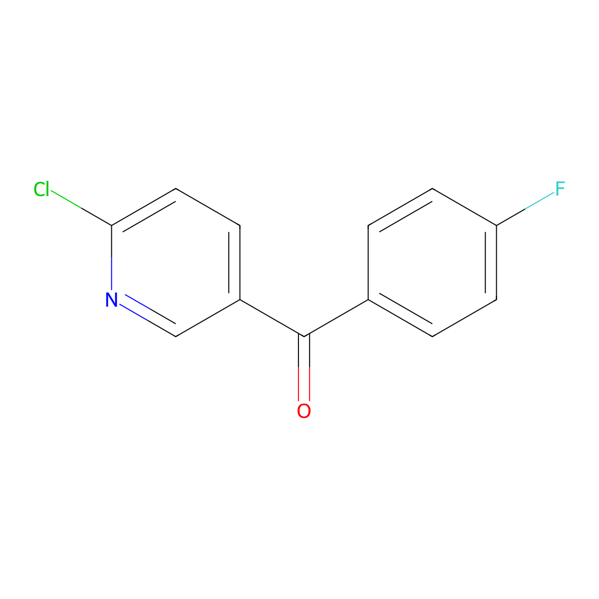 2-Chloro-5-(4-fluorobenzoyl)pyridine molecular structure, CAS 80099-93-0