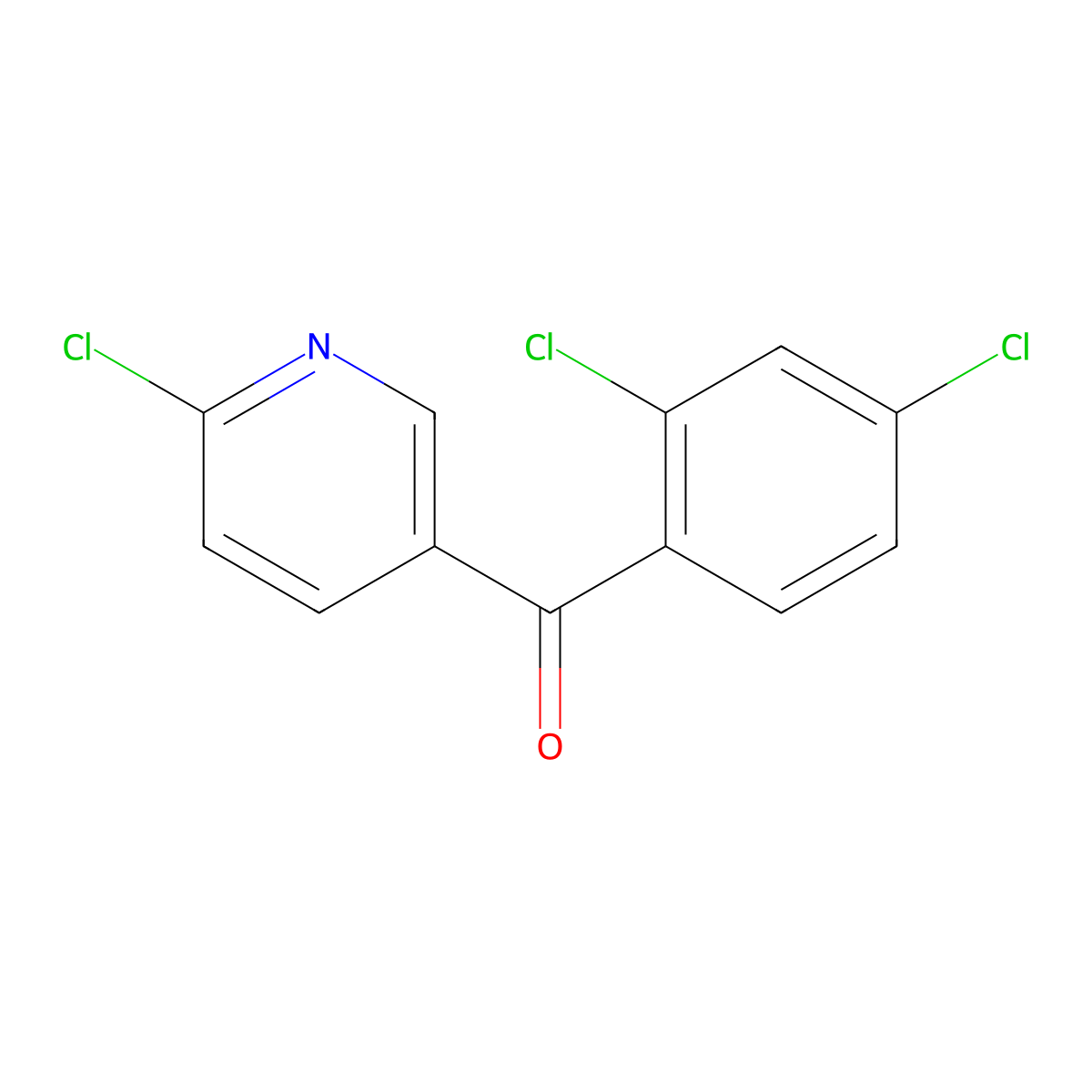 2-Chloro-5-(2,4-dichlorobenzoyl)pyridine molecular structure, CAS 80099-95-2